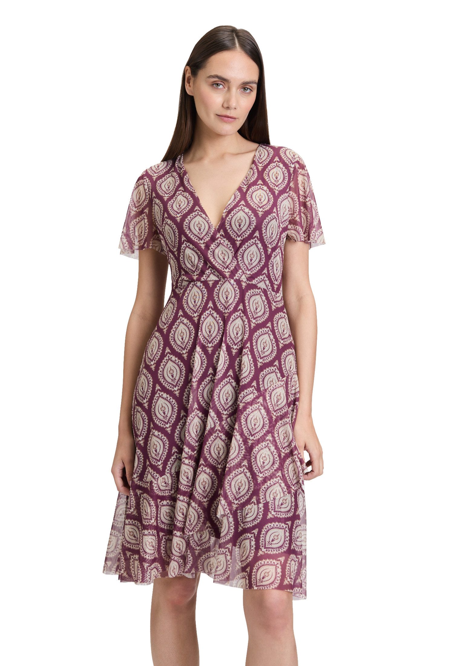 Cartoon Volantkleid Damen Volantkleid mit Rüschen günstig online kaufen