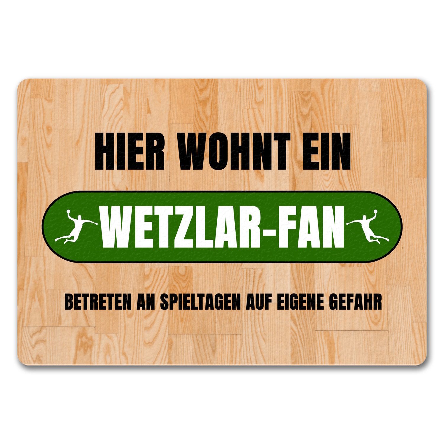Fußmatte Hier wohnt ein Wetzlar Fan Fußmatte in 35x50 cm ohne Rand mit Motiv