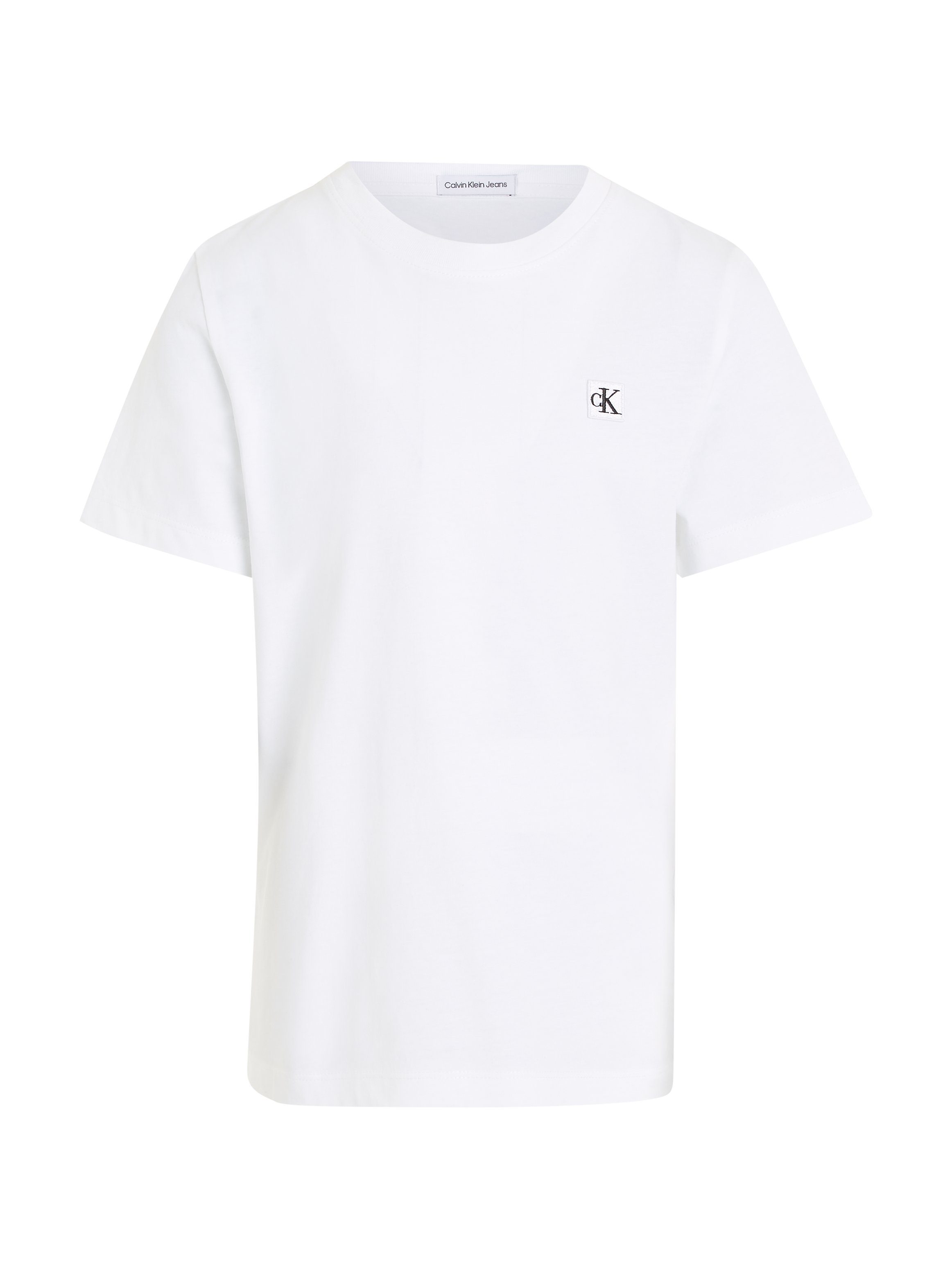 T-SHIRT Jeans Klein T-Shirt Logodruck MINI mit Calvin MONOGRAM Bright BADGE White