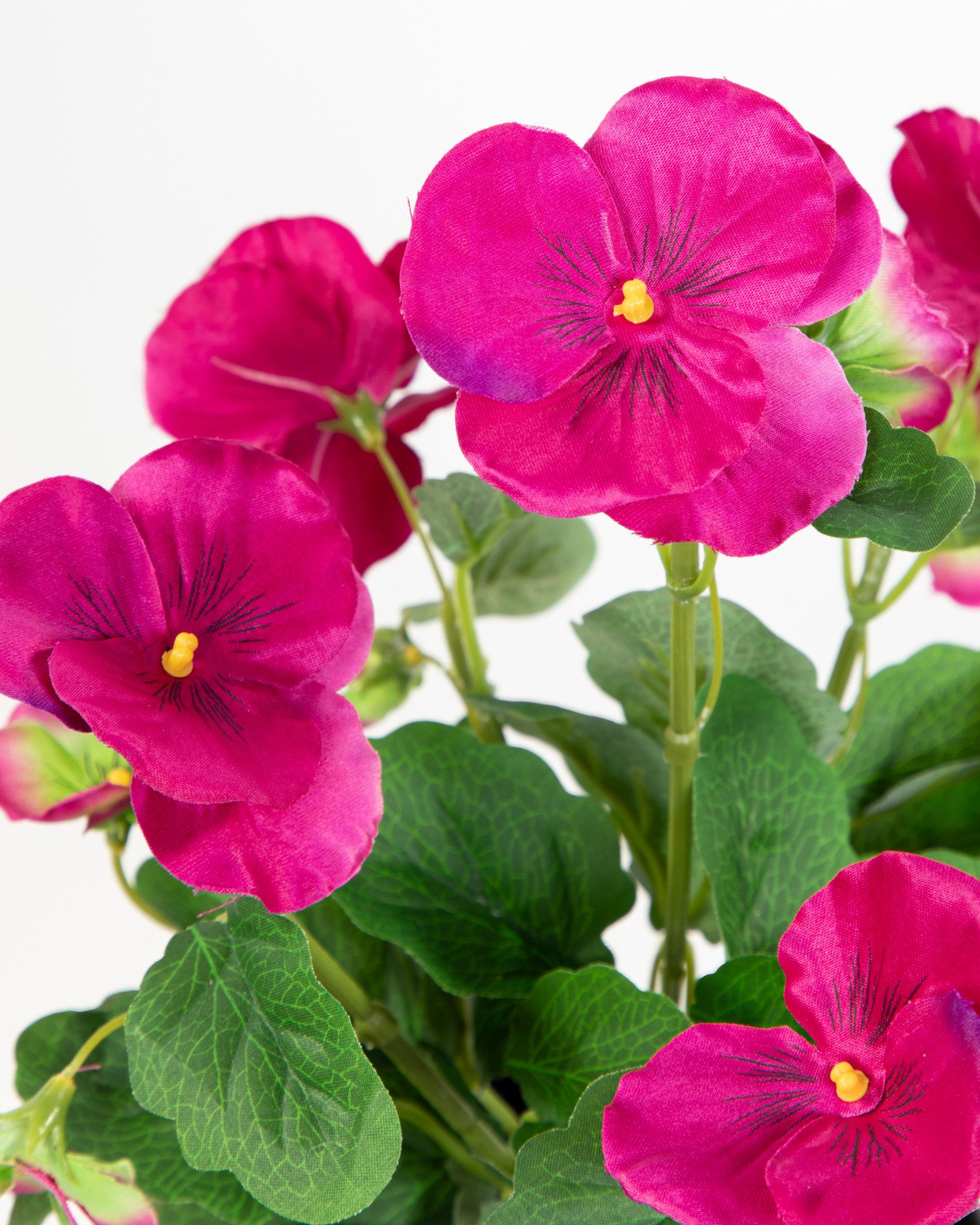Kunstblume Stiefmütterchen 30cm im Topf FT Kunstpflanzen künstliche Blumen Veilchen, Seidenblumen Roß, Höhe 30 cm, Fuchsia-Pink – Bild 5 von 5
