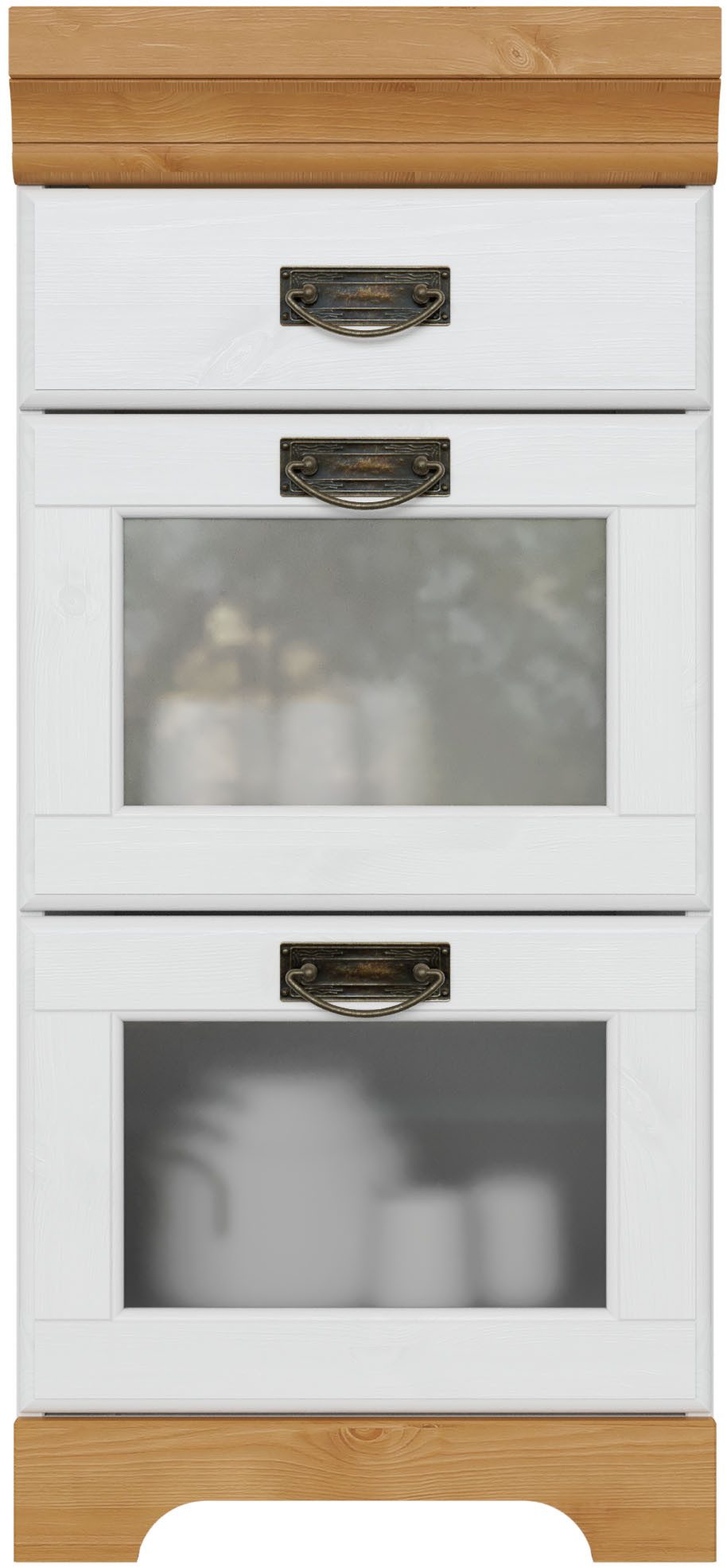 OTTO home Unterschrank Rügen Breite 40 cm, FSC® zertifiziert, Schubkästen mit Glaseinsatz