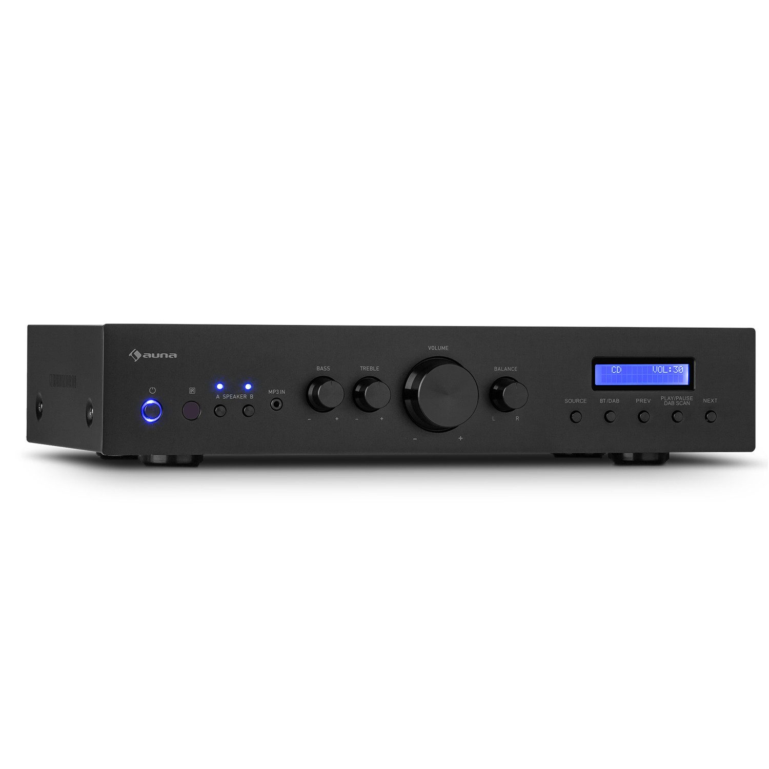 Auna AMP-CD608 DAB Audioverstärker (Anzahl Kanäle: 4-Kanal, Digital Audio Bluetooth Verstärker HiFi Stereo Amplifier DAB+ Radio)