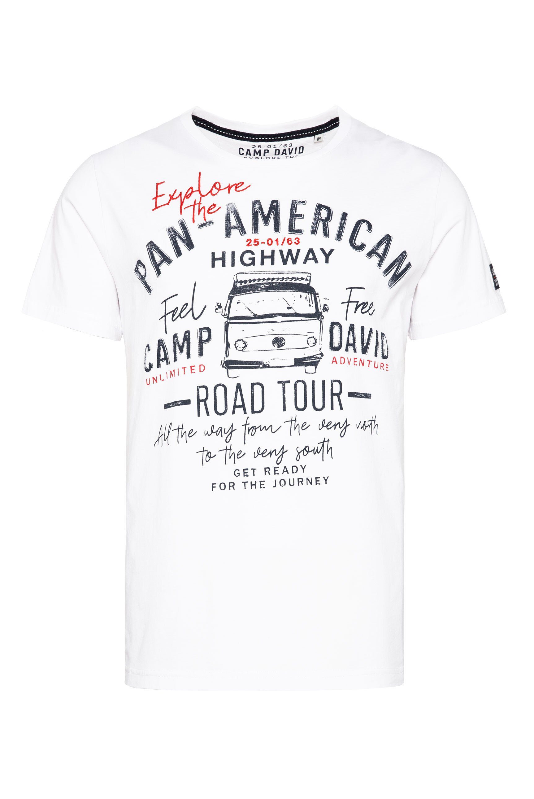 CAMP DAVID aus Baumwolle Rundhalsshirt