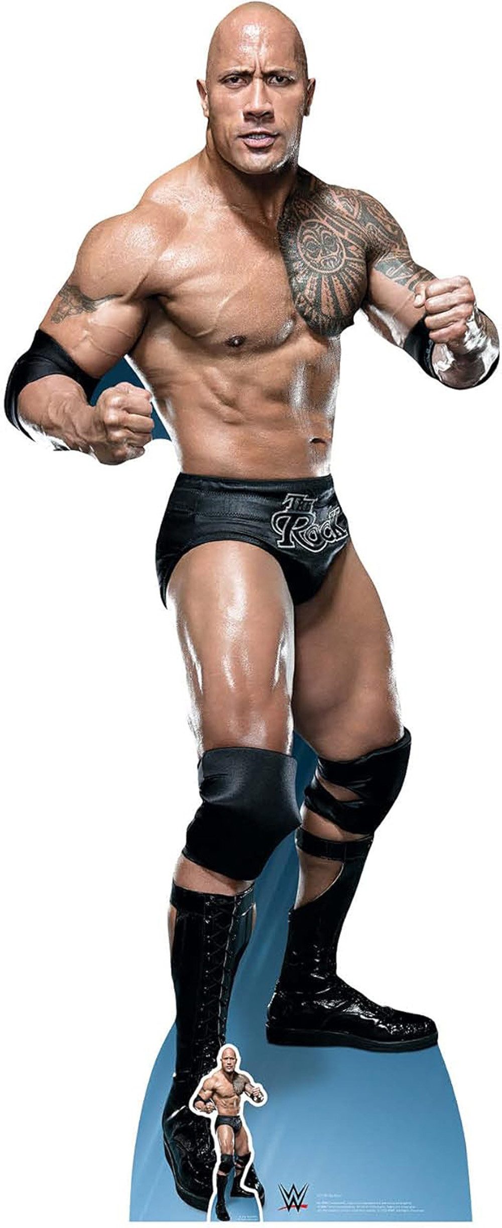 Dekofigur WWE Wrestling Pappaufsteller Rock, The Dwayne Johnson