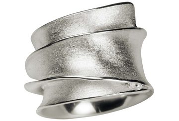 SILBERMOOS Silberring Eleganter Design-Wickelring, 925 Sterling Silber