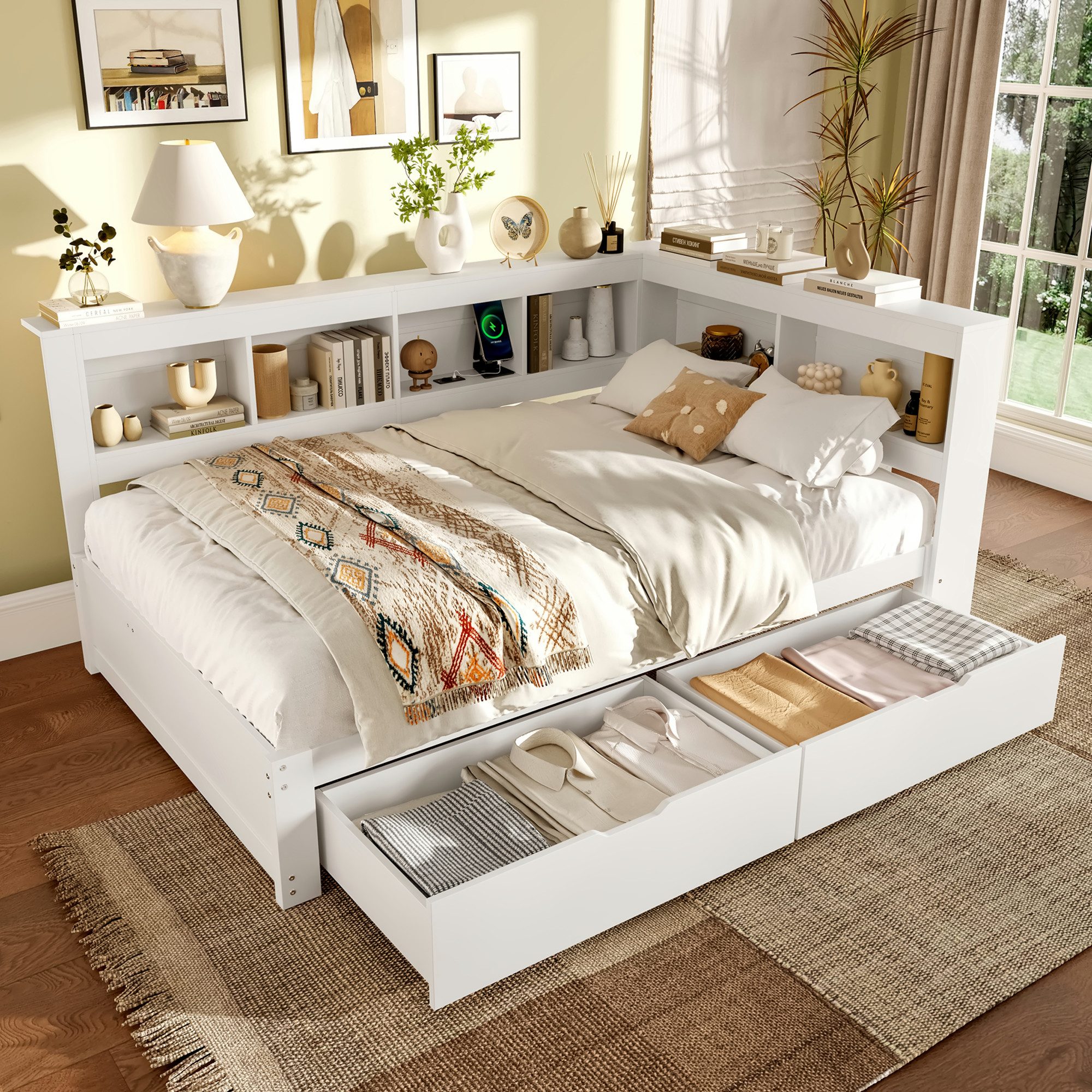 STILVORA Schlafsofa 140×200 mit Schubladen,Tagesbett Daybett günstig online kaufen