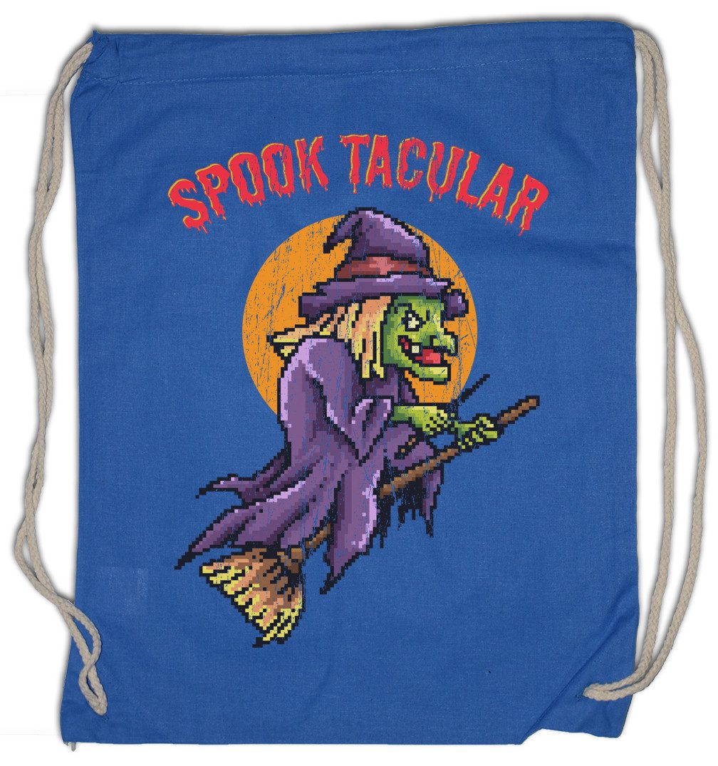 Urban Backwoods Turnbeutel Spooktacular Turnbeutel Halloween Witch Hexe Hexenkessel Pixel Retro (1-tlg), Blocksberg Walpurgisnacht Gamer Gaming