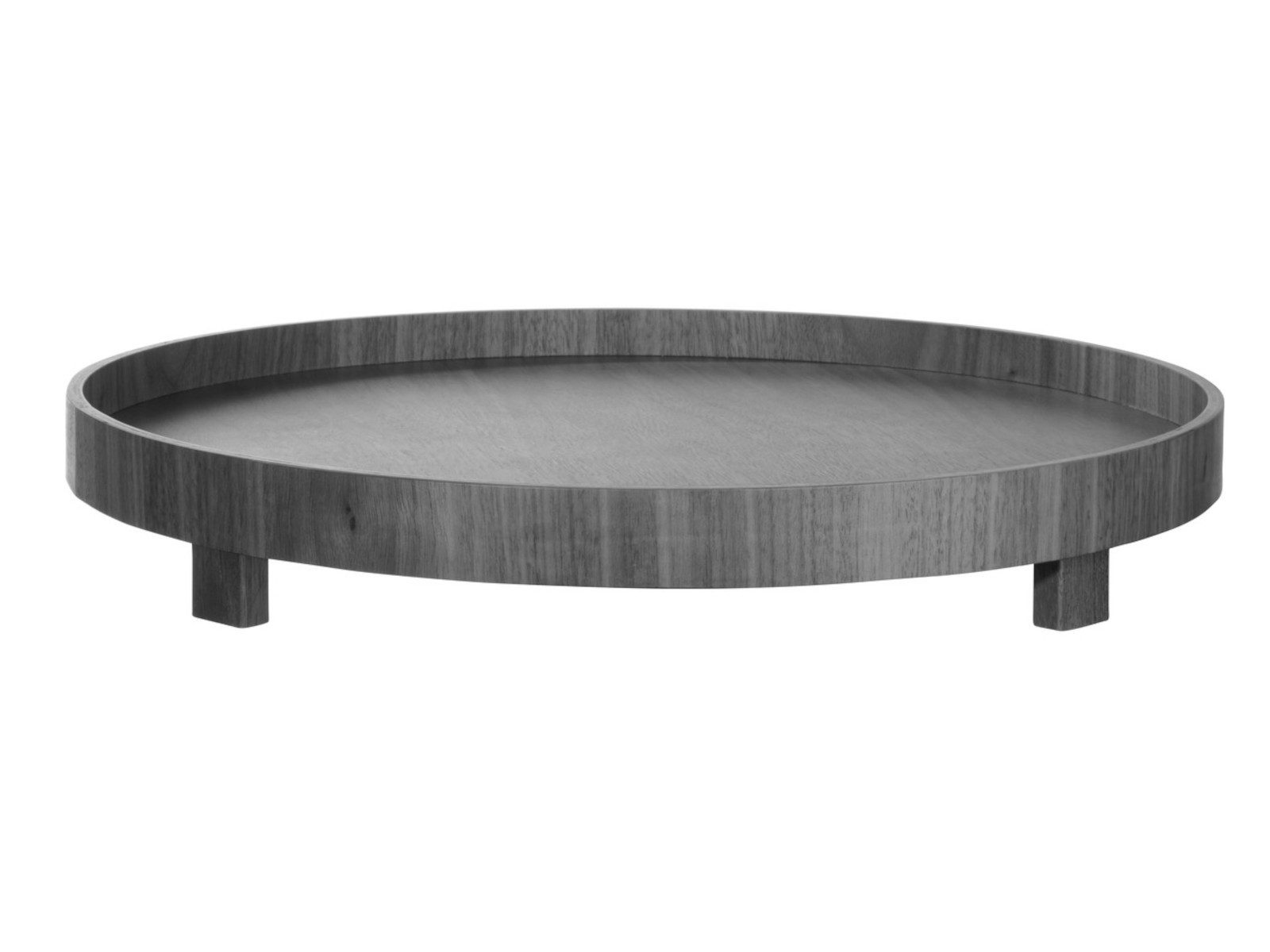 ASA SELECTION Dekotablett Selection wood Walnuss Tablett auf Fuß Ø 40cm
