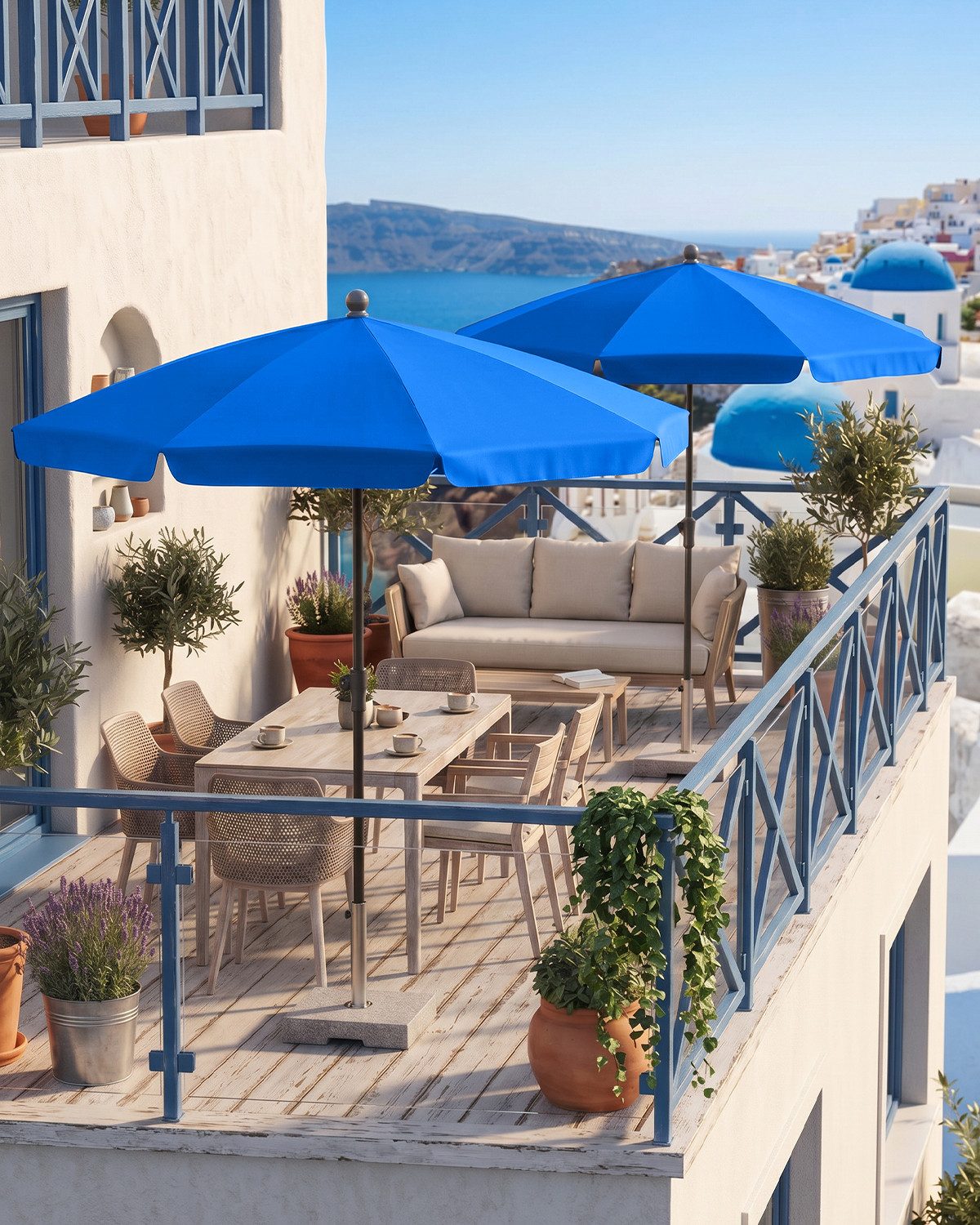 SUNULA Sonnenschirm 180 cm Balkon Balkonschirm mit Schutzhülle Gartenschirm mit Knickbar, Gartenschirm Höhenverstellbarem, UPF 50+ UV-Schutz