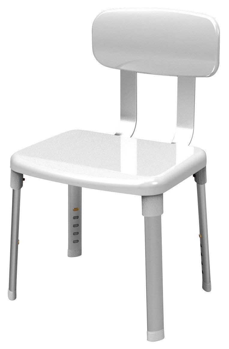 Bischof Dusch- und Badhocker Splash Comfort, Mit Rückenlehne, Höhenverstellbar, TÜV/GS