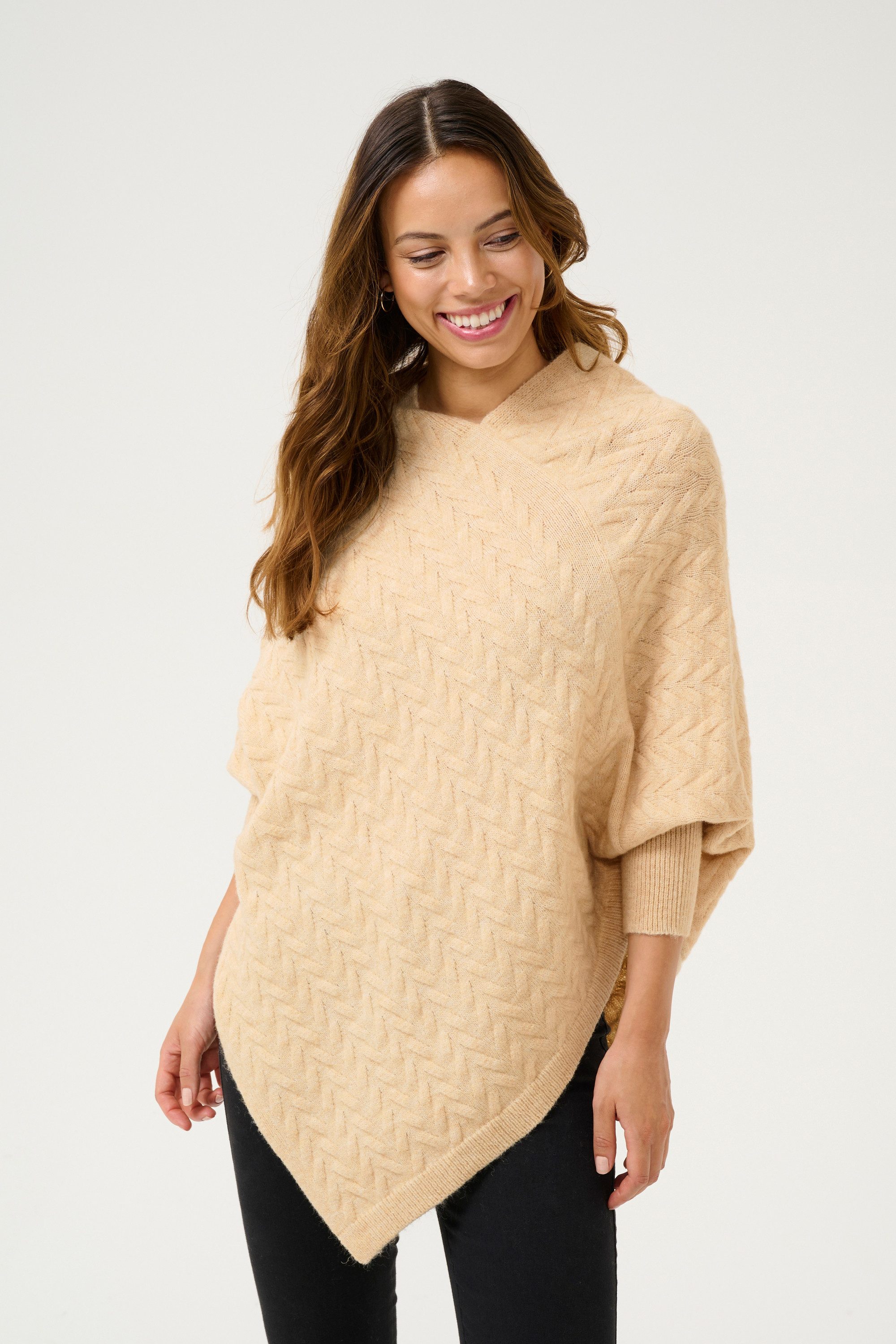 KAFFE Strickponcho Poncho KAvinnie günstig online kaufen