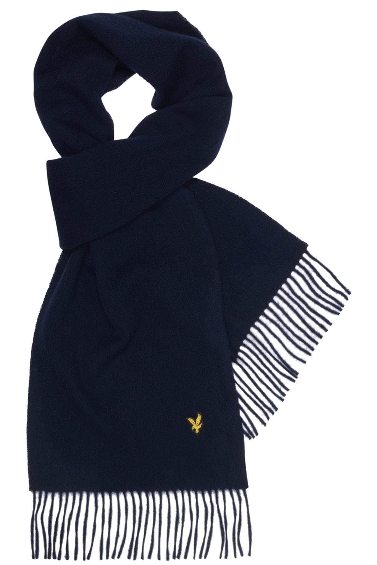 Lyle & Scott Strickschal Aus Lambswool Dunkelblau