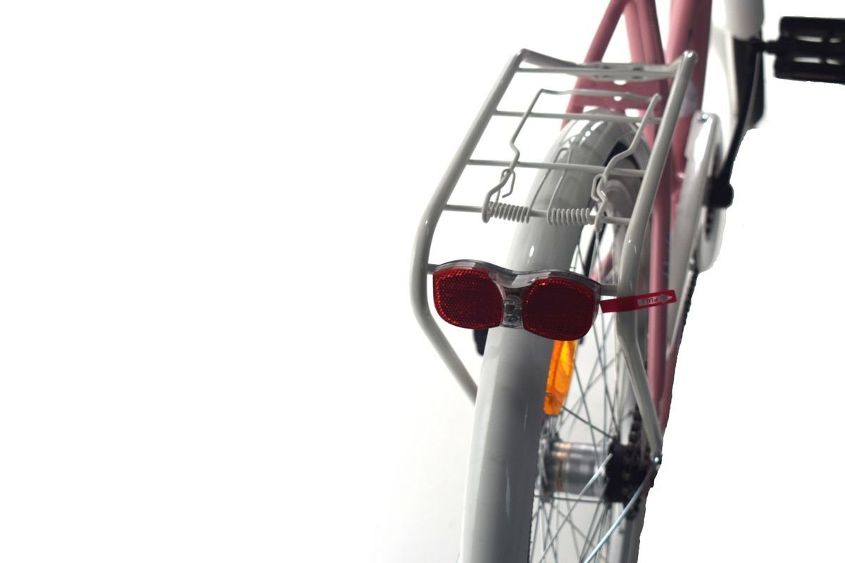 T&Y Trade Cityrad 24 Zoll Kinder Mädchen City Fahrrad Bike Rad STVO Reflex Weiß 1 Gang, 1 Gang, Rücktritt, Gepäckträger, Licht, Seitenständer, Korb