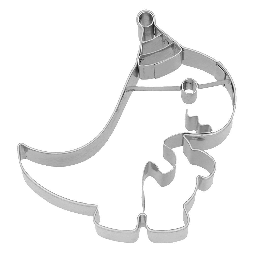 RBV Birkmann Ausstechform Ausstechform Partydino Edelstahl 7 cm, Edelstahl, Integrierte Innenprägung