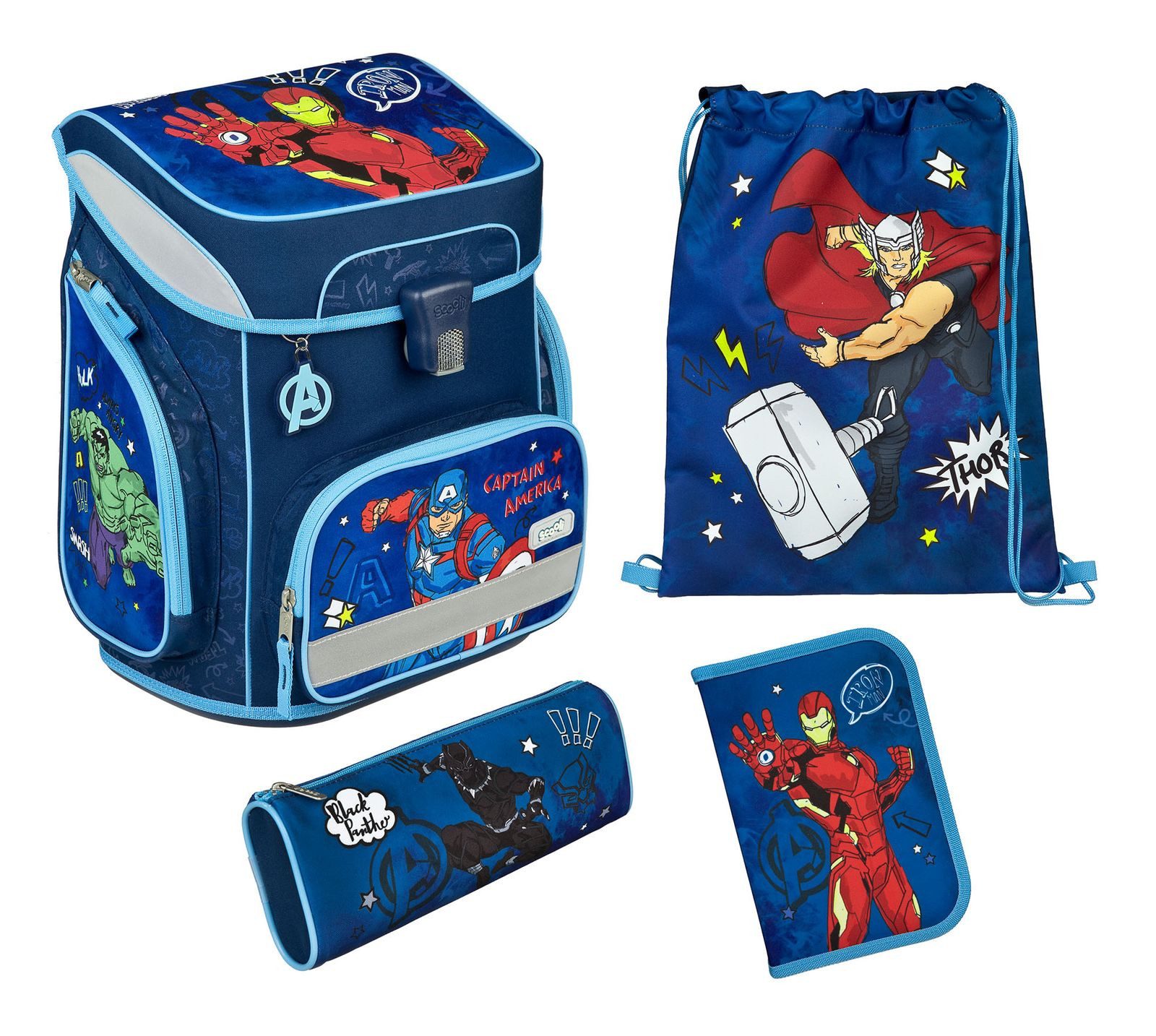 Scooli Super Mario Schulranzen-Set 10-teilig EasyFit – Mit Platzdeckchen Gratis