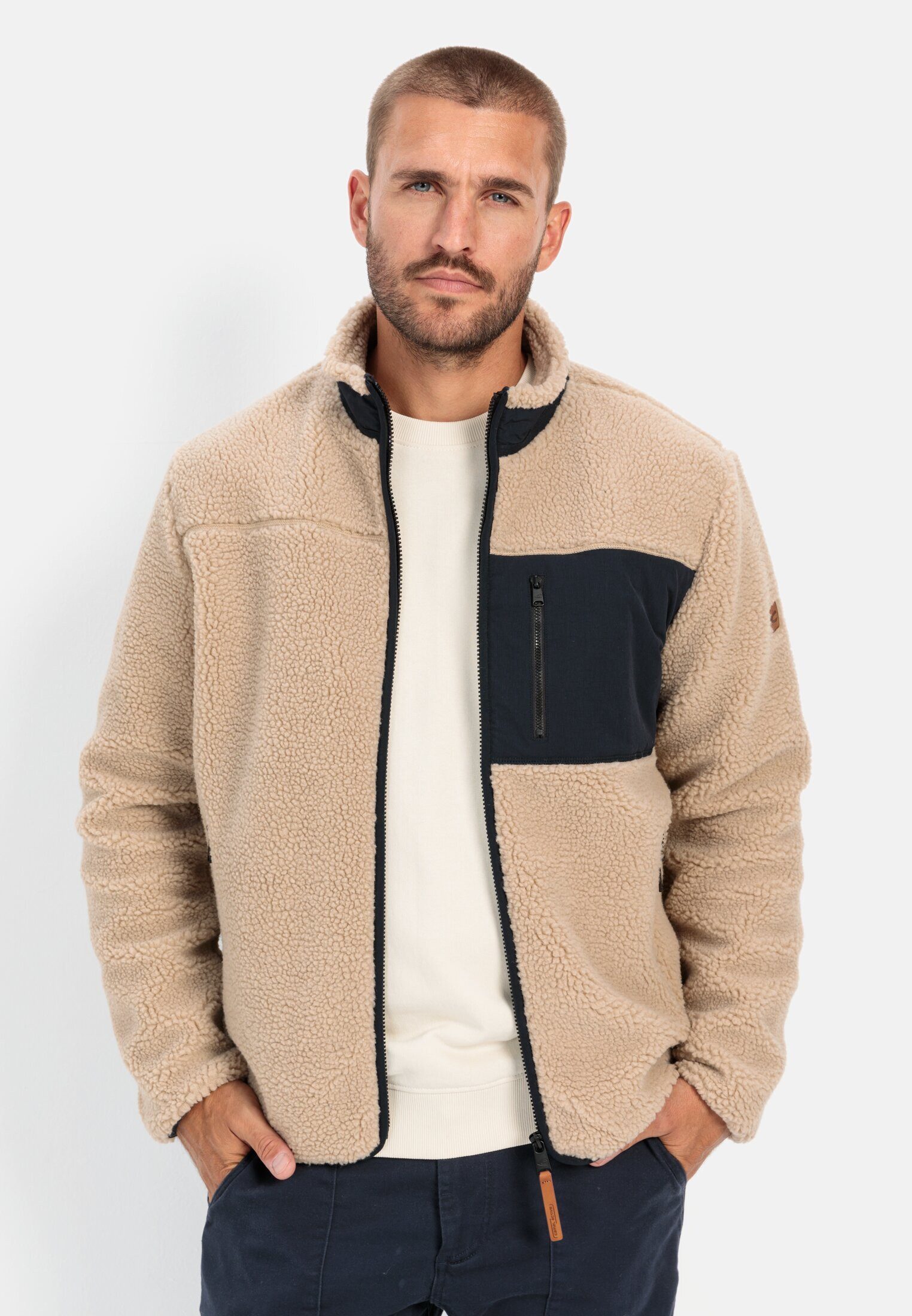 Fleecejacke mit Stehkragen