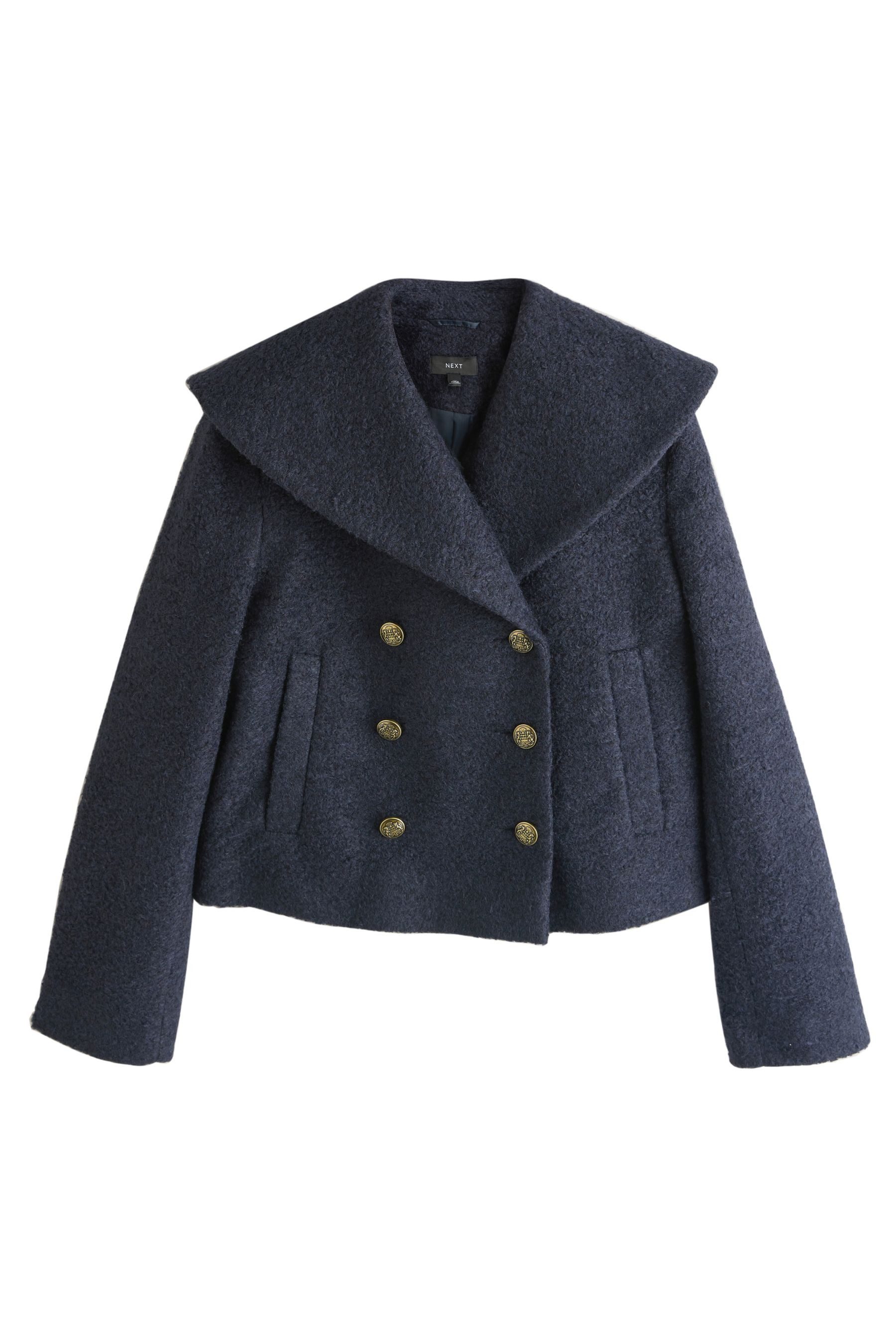 Next Kurzmantel Zweireihiger Strickmantel (1-tlg)