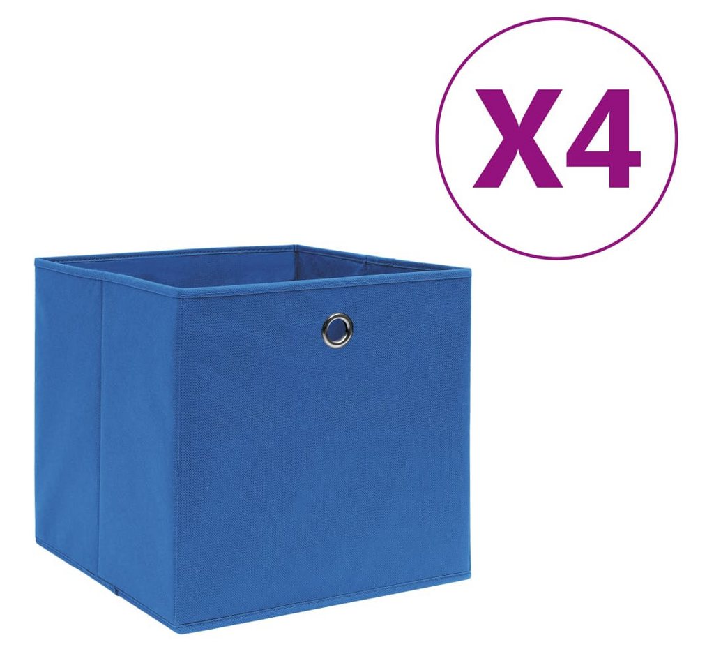Thumbnail - vidaXL Aufbewahrungsbox, Ordnungsboxen 4 Stk. Vliesstoff 28x28x28 cm Blau