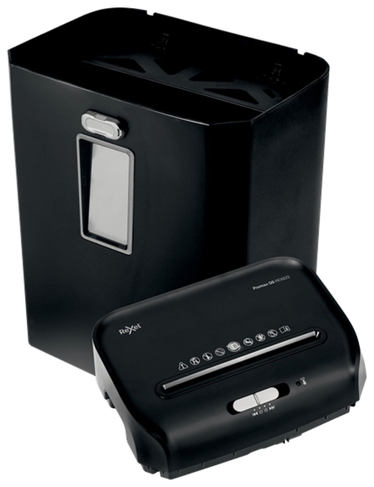 REXEL Reißwolf QS REX823, Kreuzschreddern, 22 cm, 4 x 40 mm, 23 l, 240 Blätter, 60 dB