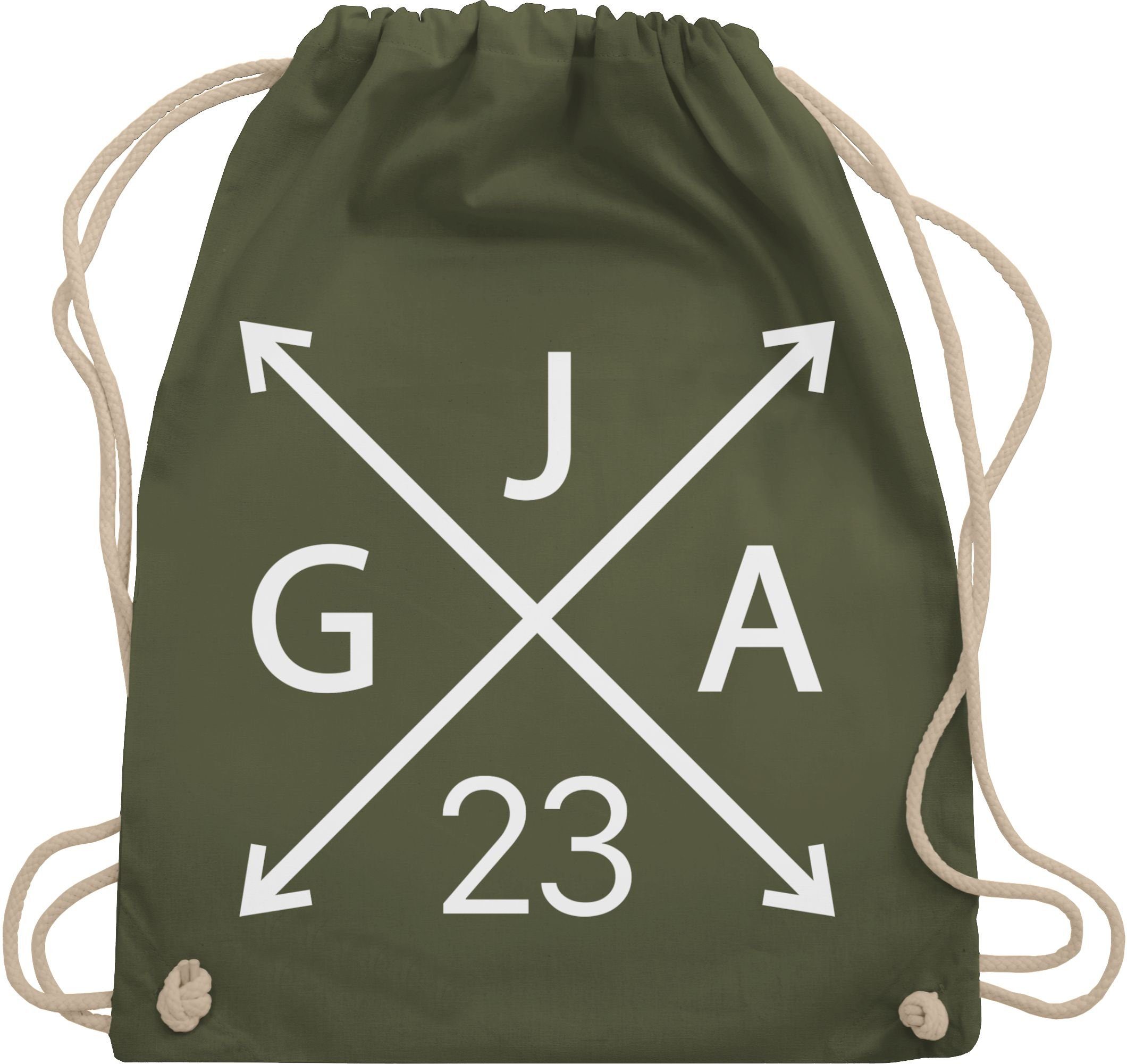 Shirtracer Turnbeutel JGA 2023, JGA Männer 02 Olivgrün | Canvas-Taschen