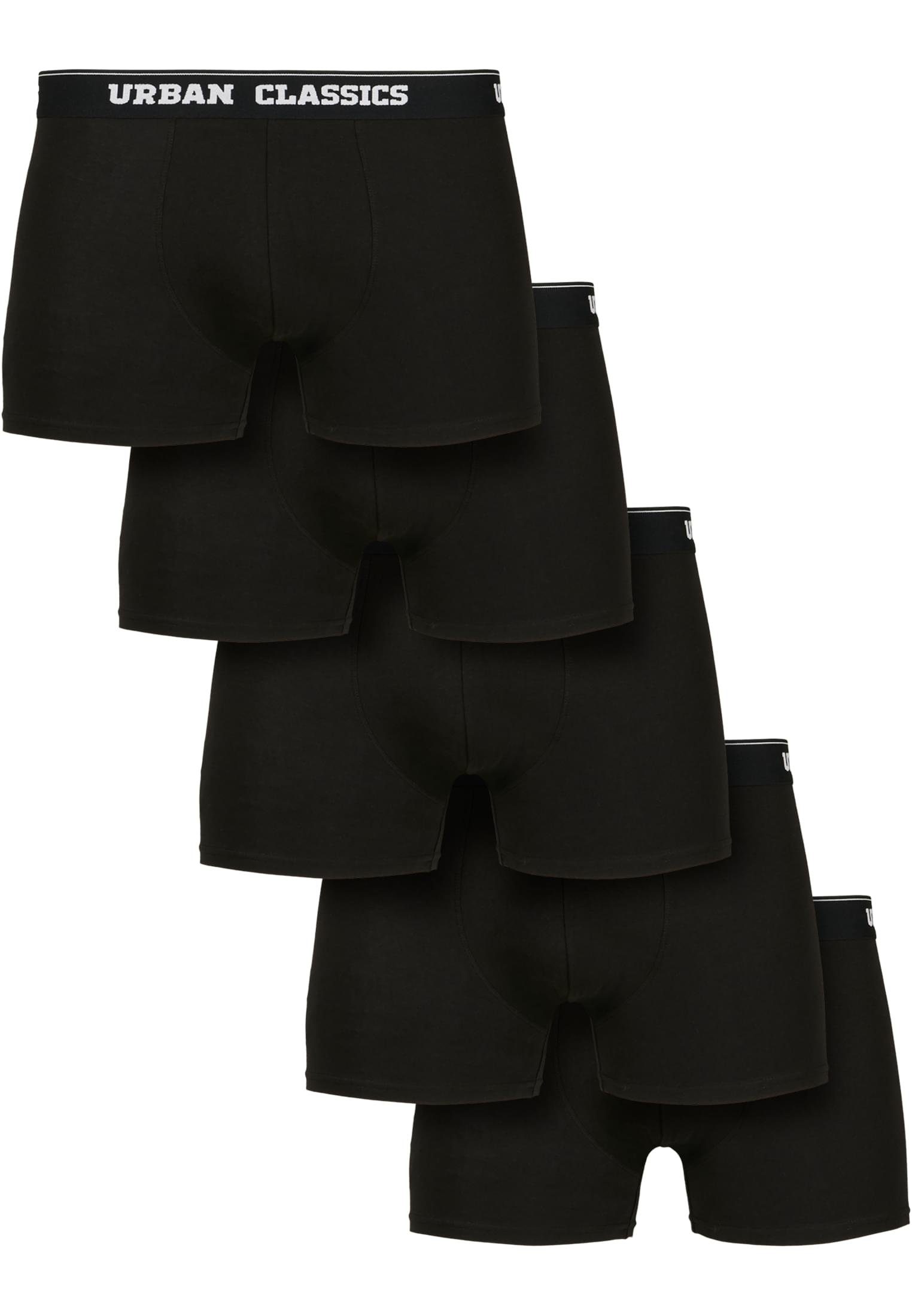 URBAN CLASSICS Boxershorts Herren Organic Boxer Shorts 5-Pack (1-St) black