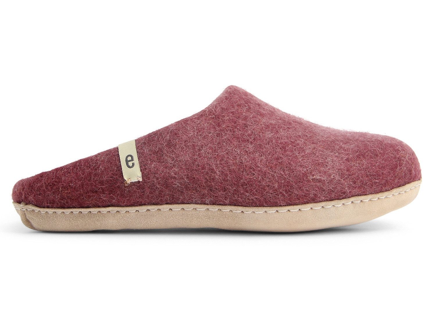 Unisex Filzpantoffel mit Ledersohle Pantoffel