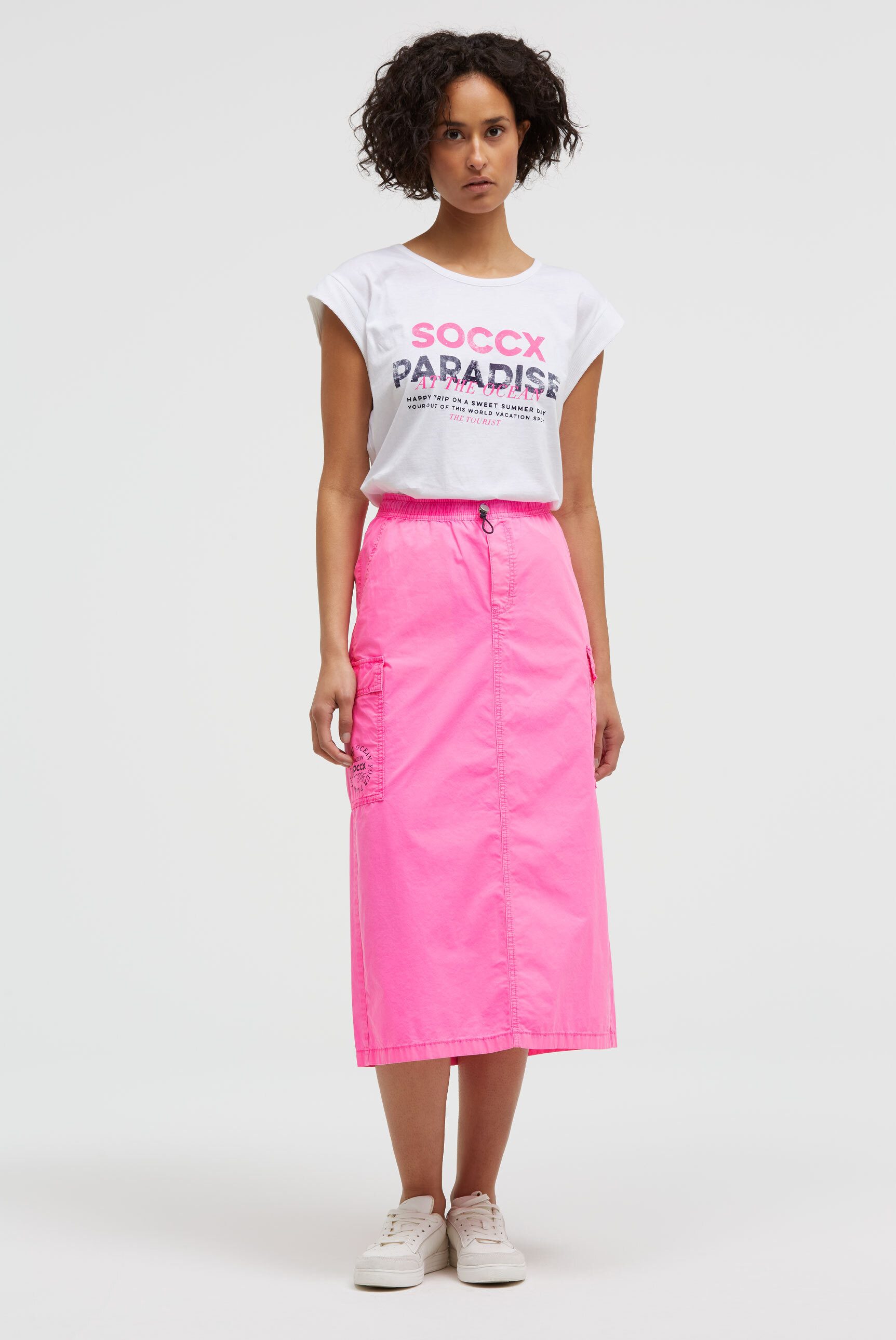 SOCCX Cargorock mit verstellbarem Elastikbund