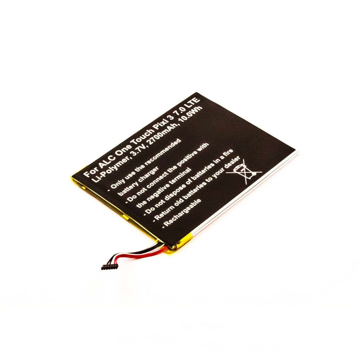 MobiloTec Akku 2700 Alcatel St) kompatibel TLP028A2 mAh Akku Akku mit (1