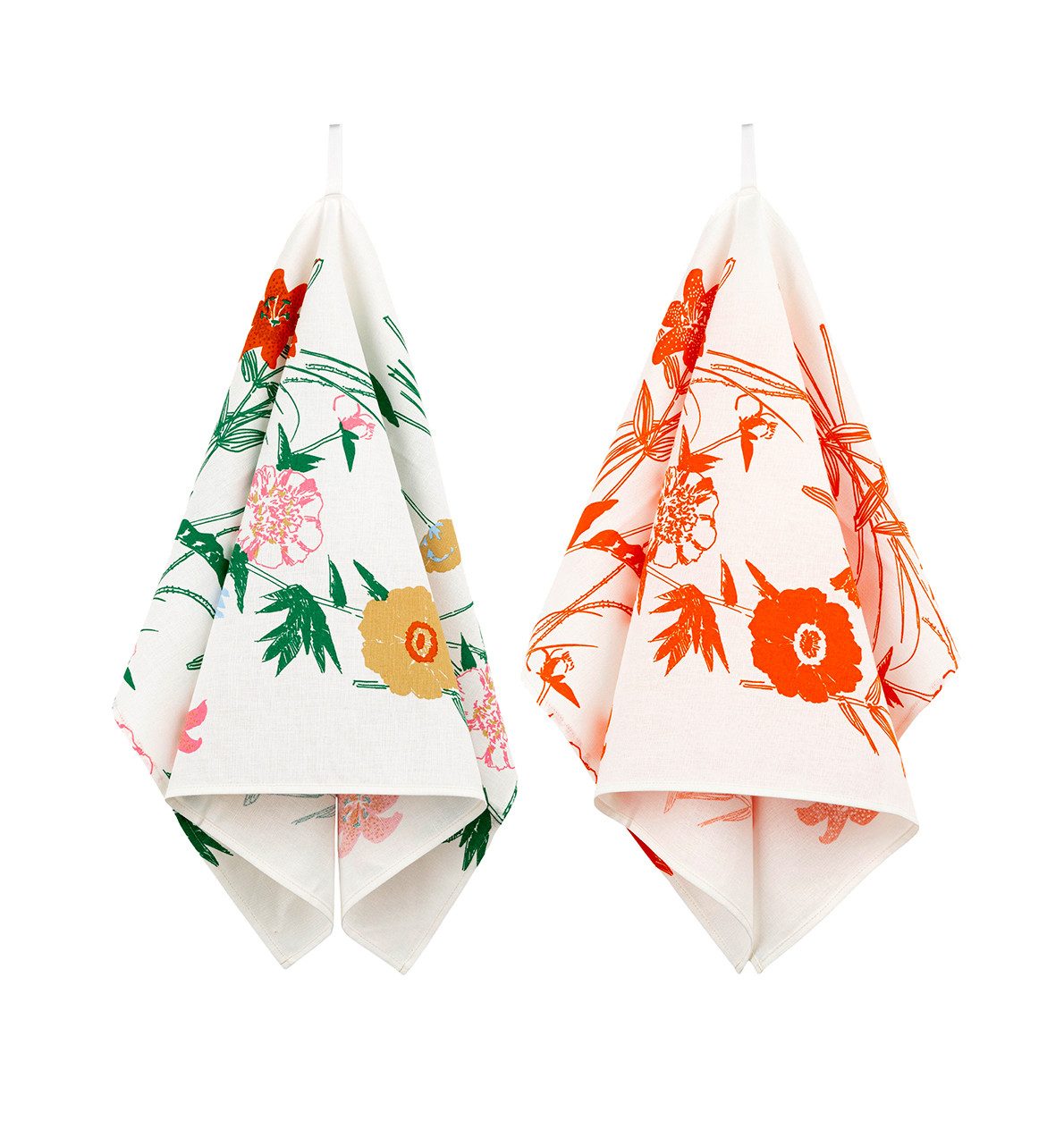 Marimekko Geschirrtuch Puutarhakutsut Geschirrtücher. 2stk in einem Set., (Set, 2x Geschirrtuch), 57% organic cotton