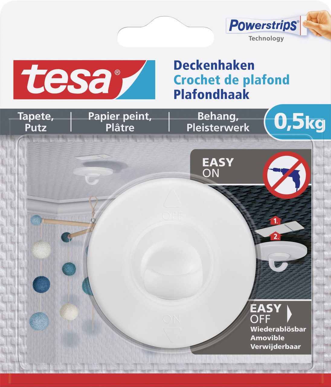 tesa Klebehaken tesa Deckenhaken Traglast 0,5 kg