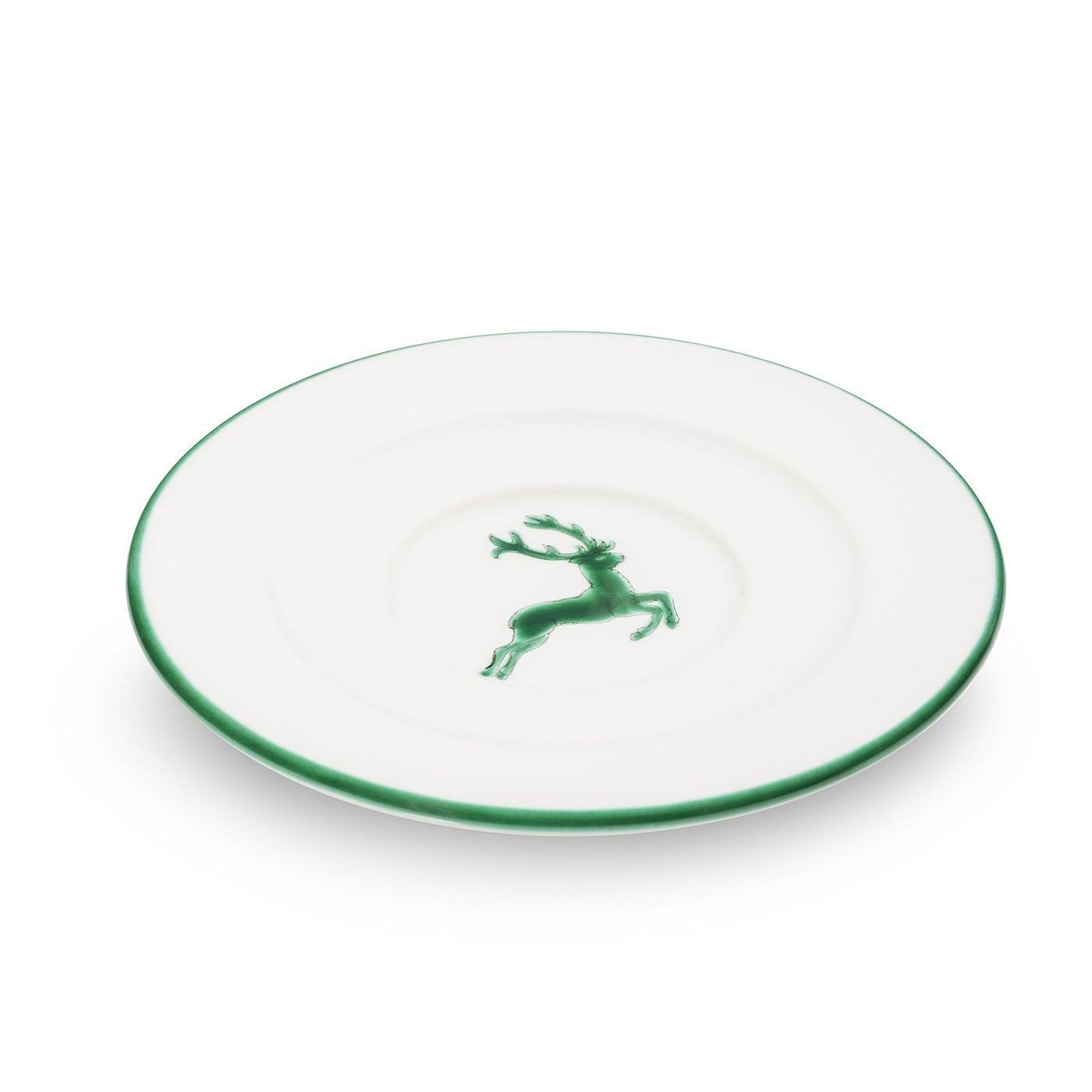 Gmundner Keramik Ersatzscherkopf Gmundner Keramik Grüner Hirsch Unterteller Espresso (11cm)