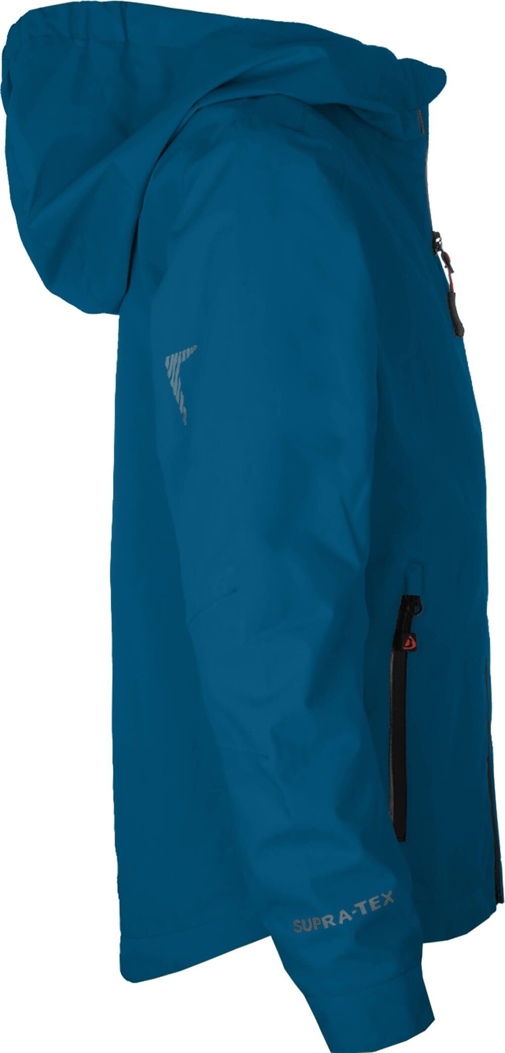 Bergson Regenjacke, Wassersäule, 12000 blau LIO Kinder Outdoorjacke Netzfutter, Normalgrößen, Saphir mm