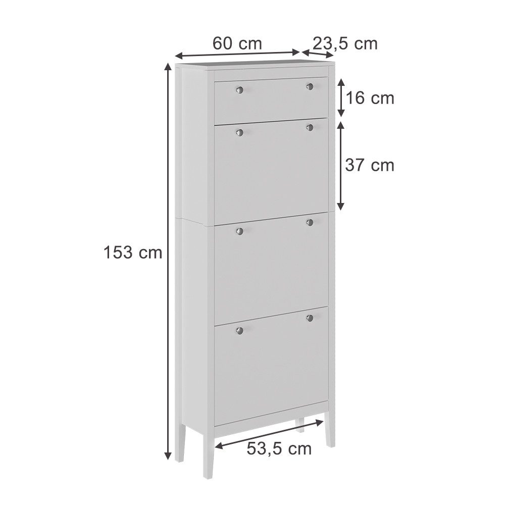 Vicco Schuhschrank Aron, Weiß, 60 x günstig online kaufen