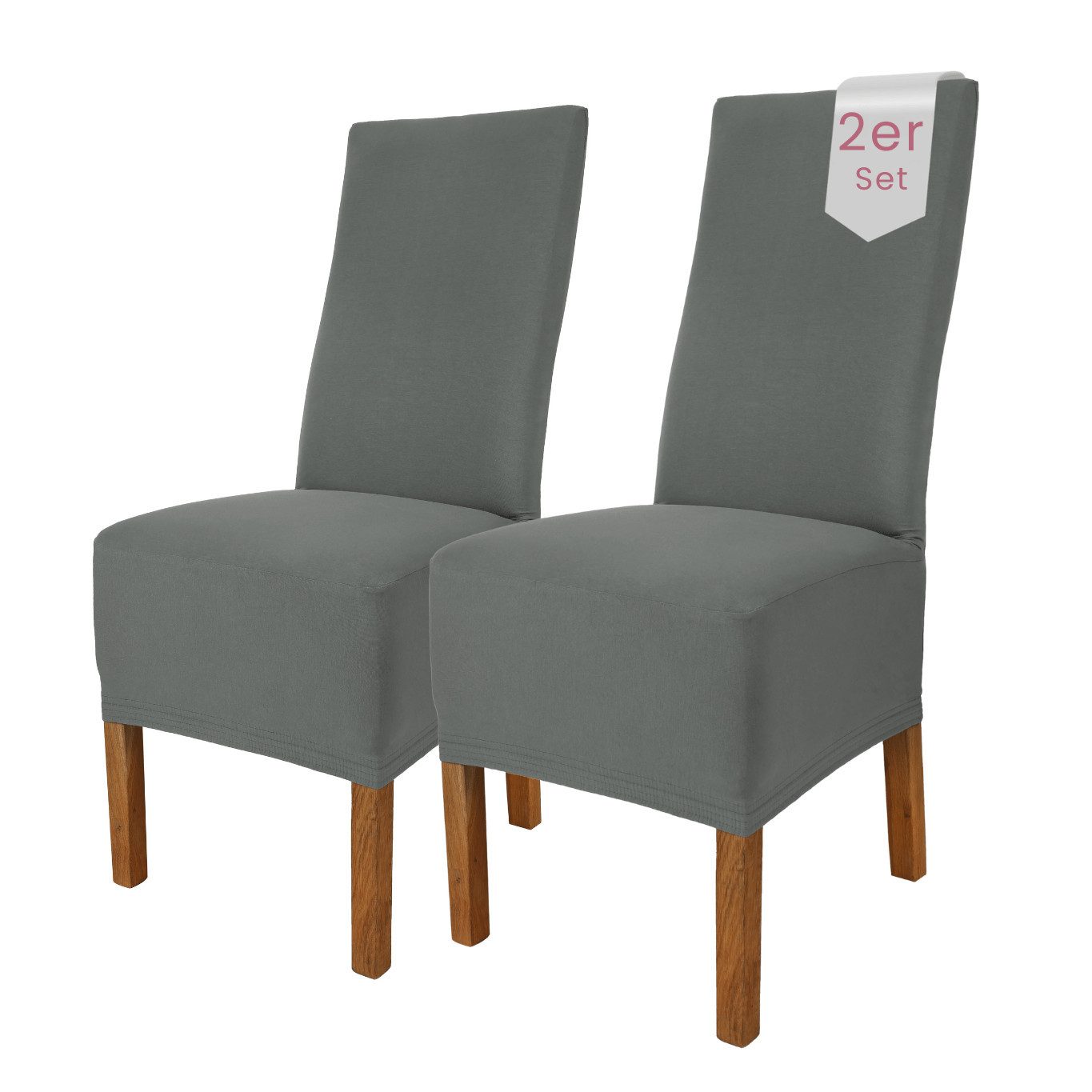 sh SCHEFFLER-HOME LIVE HOMESTYLE Stuhlhusse Moderner Stuhlbezug "Emma" aus elastischer Baumwolle Cottina, abnehmbarer & waschbarer Spannbezug für Stühle