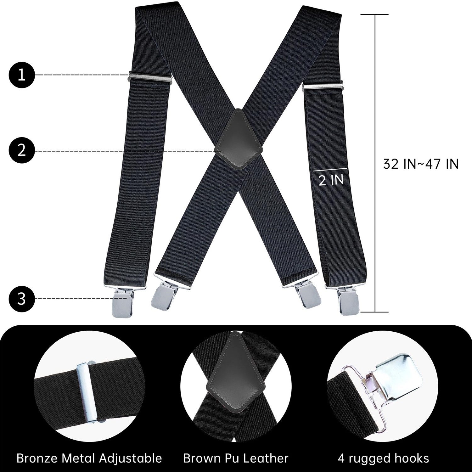 RWEUOQ Hosenträger Hosenträger 3.5cm Breites Verstellbar günstig online kaufen