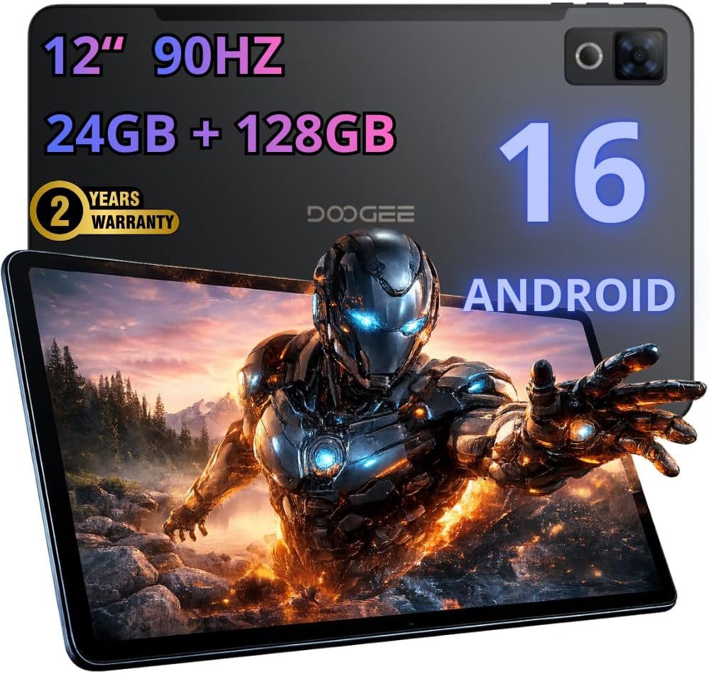 Zevelora FHD+ 90 Hz IPS Display 6 GB RAM 13 MP + 8 MP Kamera Gaming Tablet (12", 128 GB, Android 16, Mit den besten und erstaunlichsten Funktionen, attraktivem Design)