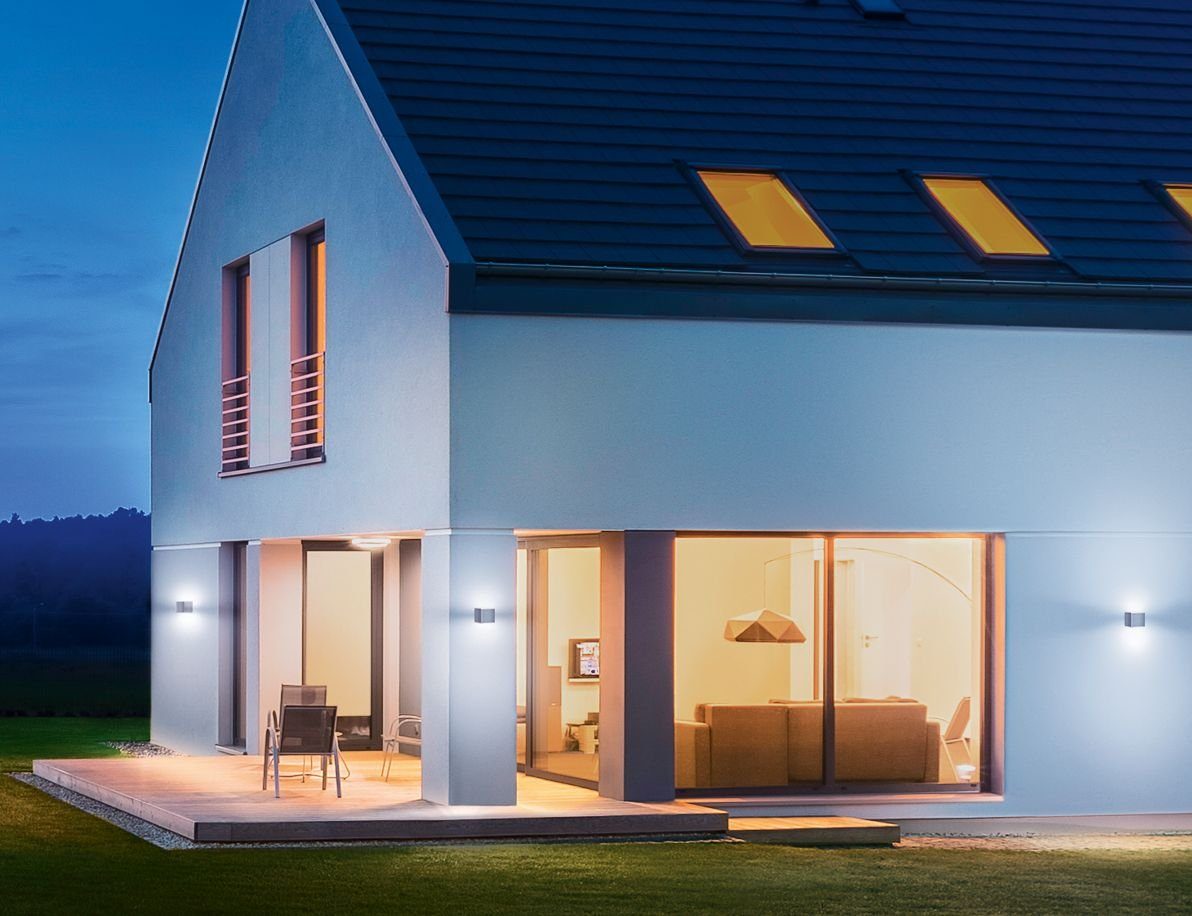steinel LED Außen-Wandleuchte L 840, ohne Bewegungsmelder mit Bluetooth, LED fest integriert, Warmweiß, einstellbar via App, Warmweiß, smart Home