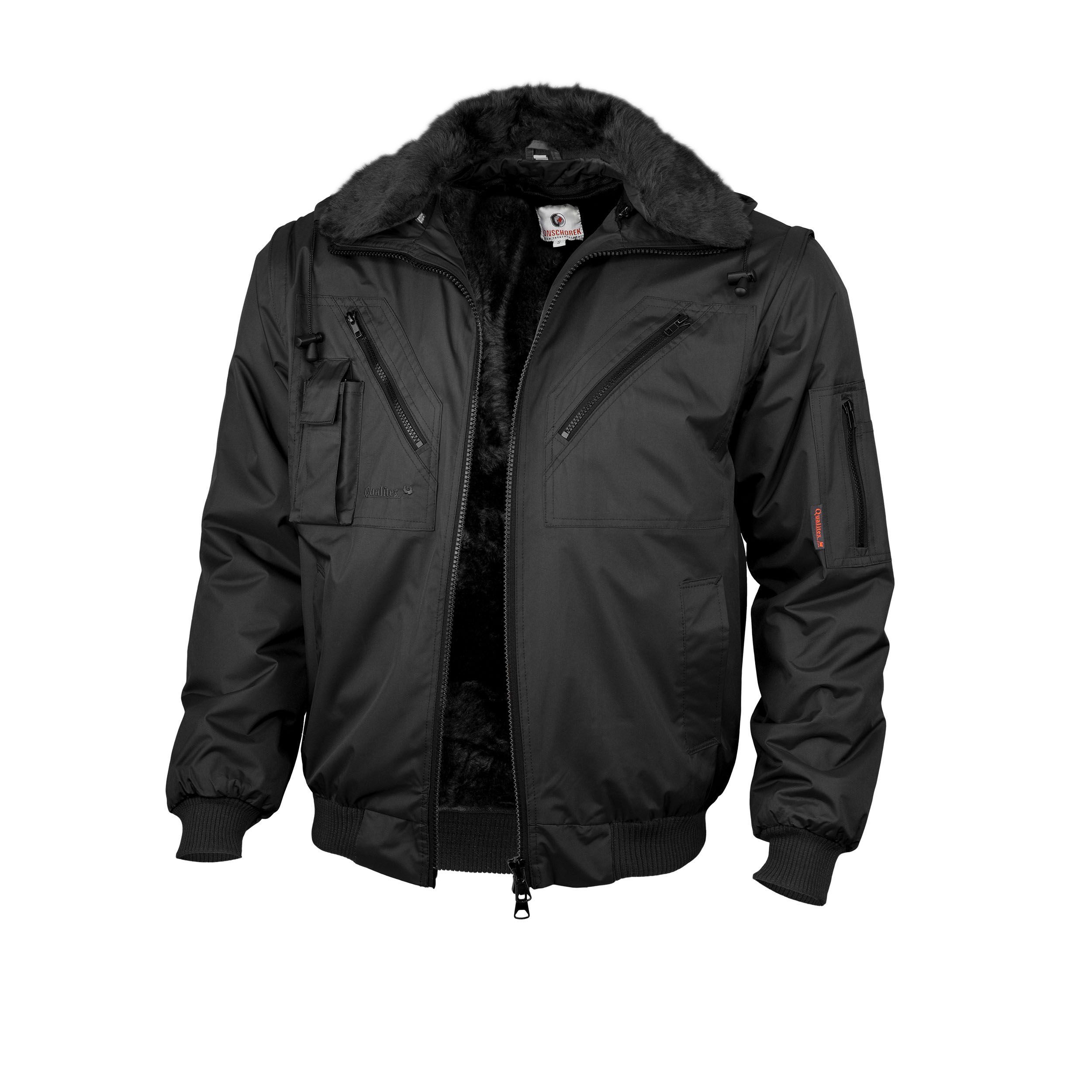 Qualitex Workwear Pilotenjacke Pilotenjacke wasserdicht schwarz, günstig online kaufen