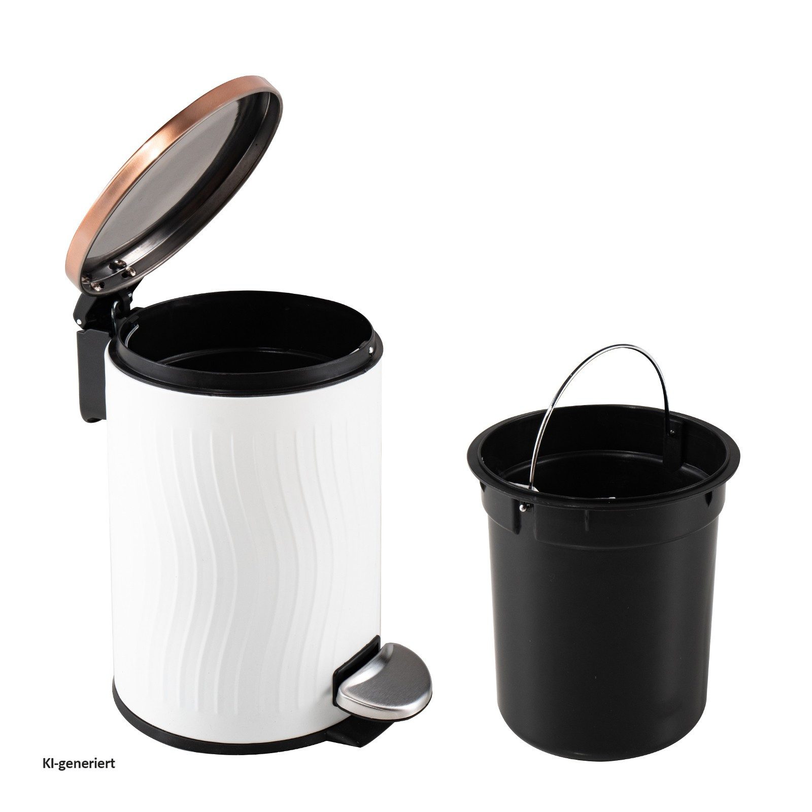 HTI-Living Kosmetikeimer Abfalleimer mit Soft-Close Deckel 3 Liter Jannik, Mülleimer Kosmetikeimer Edelstahl