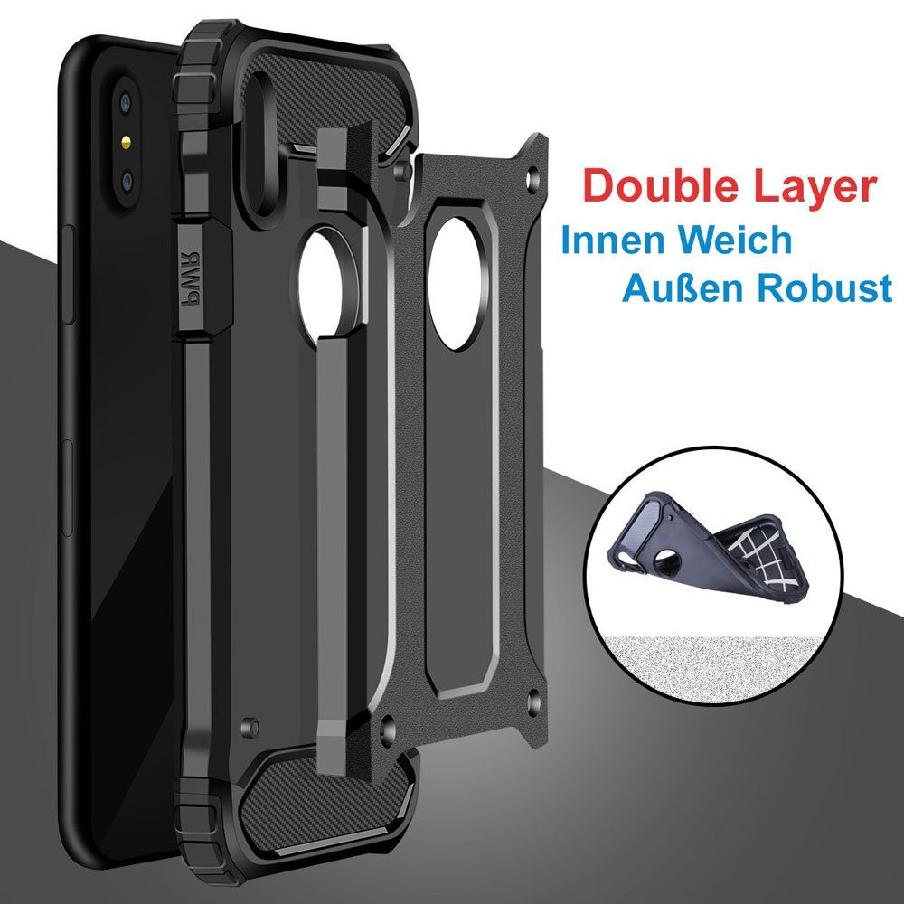 FITSU Handyhülle Outdoor Case für Apple iPhone Hülle Robuste Schutzhülle Cover Bumper, Hülle für iPhone 15, 14, 13, SE 2022, 12, SE 2020, 11 Pro, 11, 8, 7