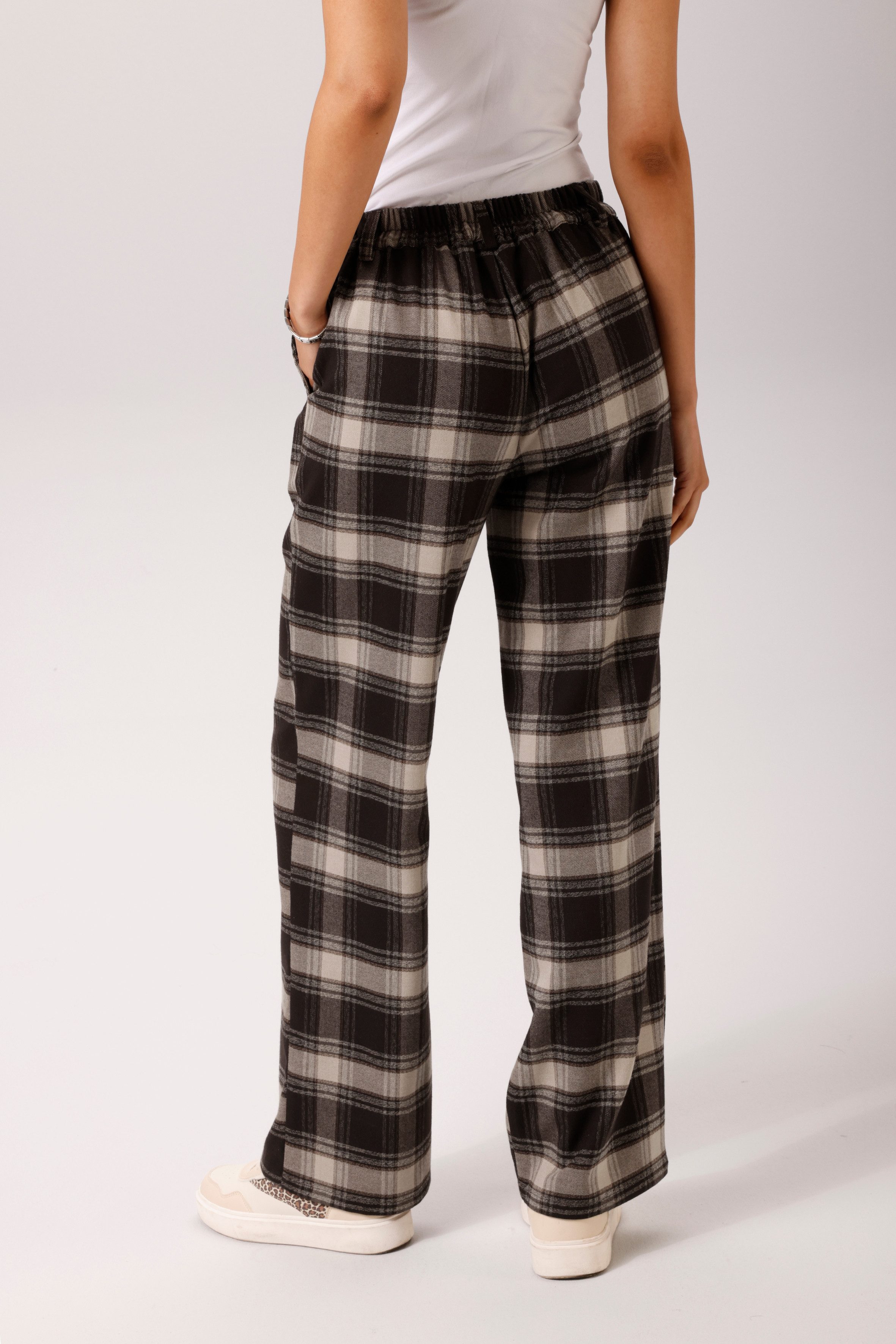 Aniston CASUAL Stoffhose im farbharmonischen Karo-Dessin - NEUE KOLLEKTION