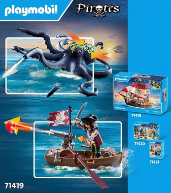 Playmobil® Konstruktions-Spielset Kampf gegen den Riesenoktopus (71419), Pirates, (44 St), Made in Europe