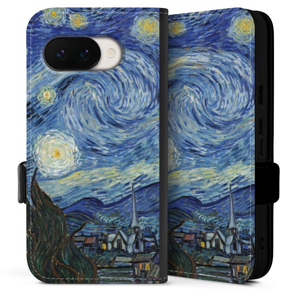 DeinDesign Handyhülle Kunst The Starry Night The Starry Night by Vincent van Gogh, Google Pixel 9a Hülle Handy Flip Case Wallet Cover Handytasche Leder