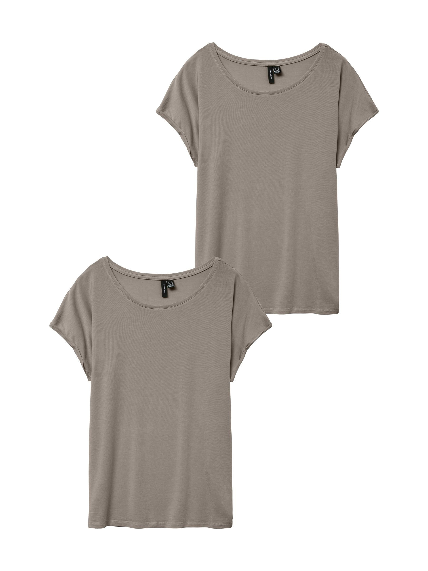 Vero Moda T-Shirt 2er-Pack Einfarbiges Stretch günstig online kaufen