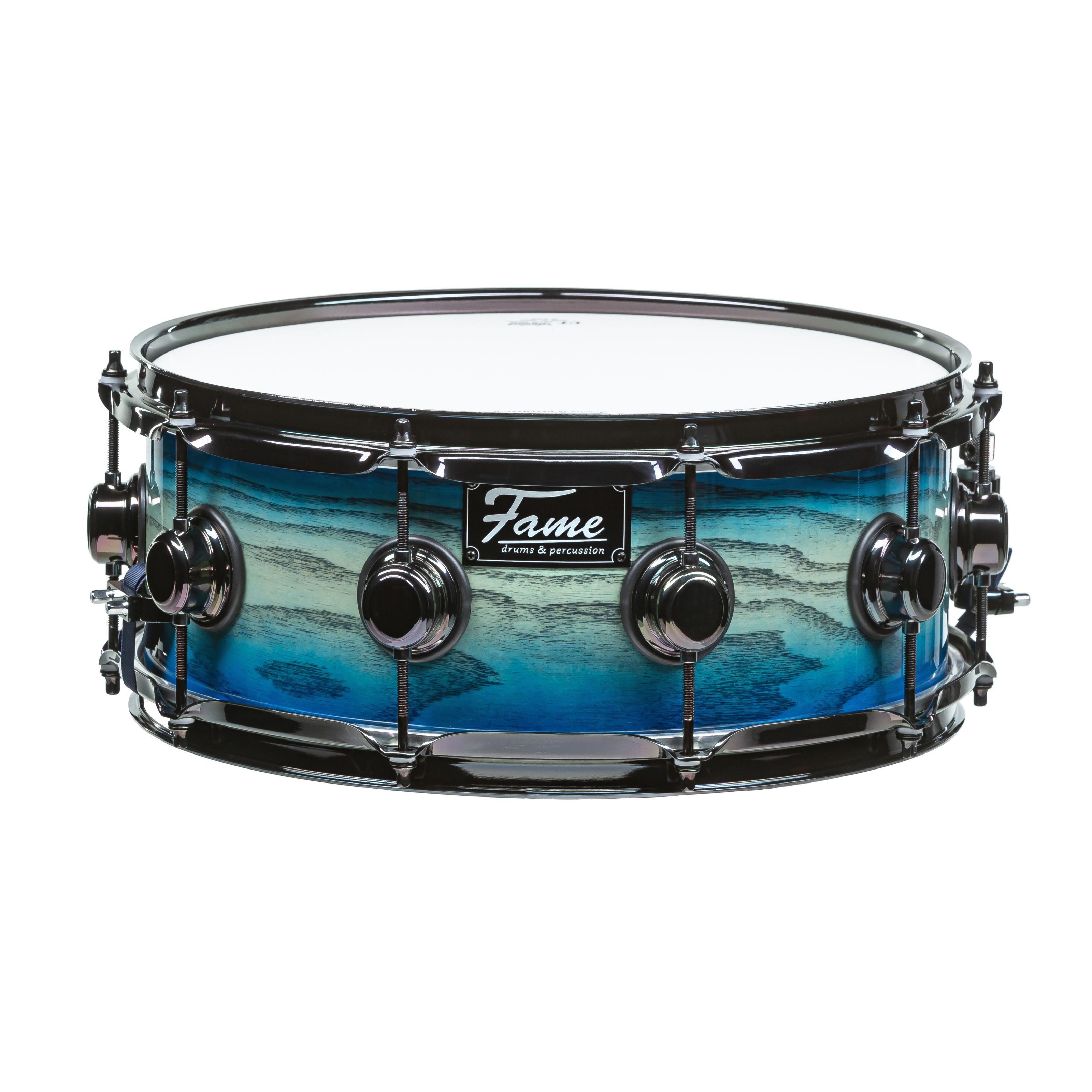 FAME Snare Drum, Schlagzeuge, Snare Drums, Fortress Snare 14"x5,5" Blue Burst - Snare Drum