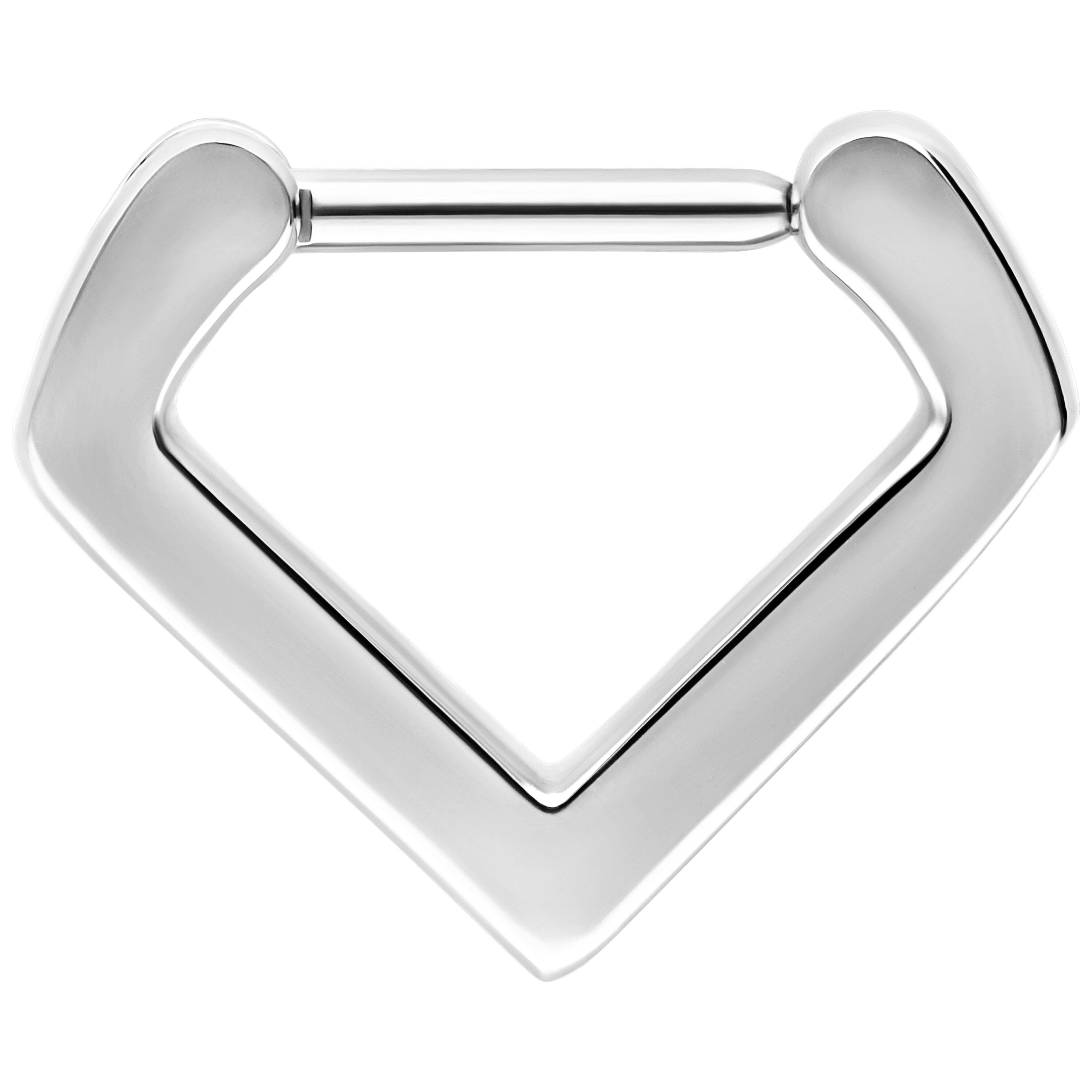 Wildcat Nasenpiercing Triangle Septum Clicker für Ohr, Nase, Stärke: 1,2mm, 1 Stück, Chirurgenstahl 316L - wasserfest, langlebig, hautverträglich