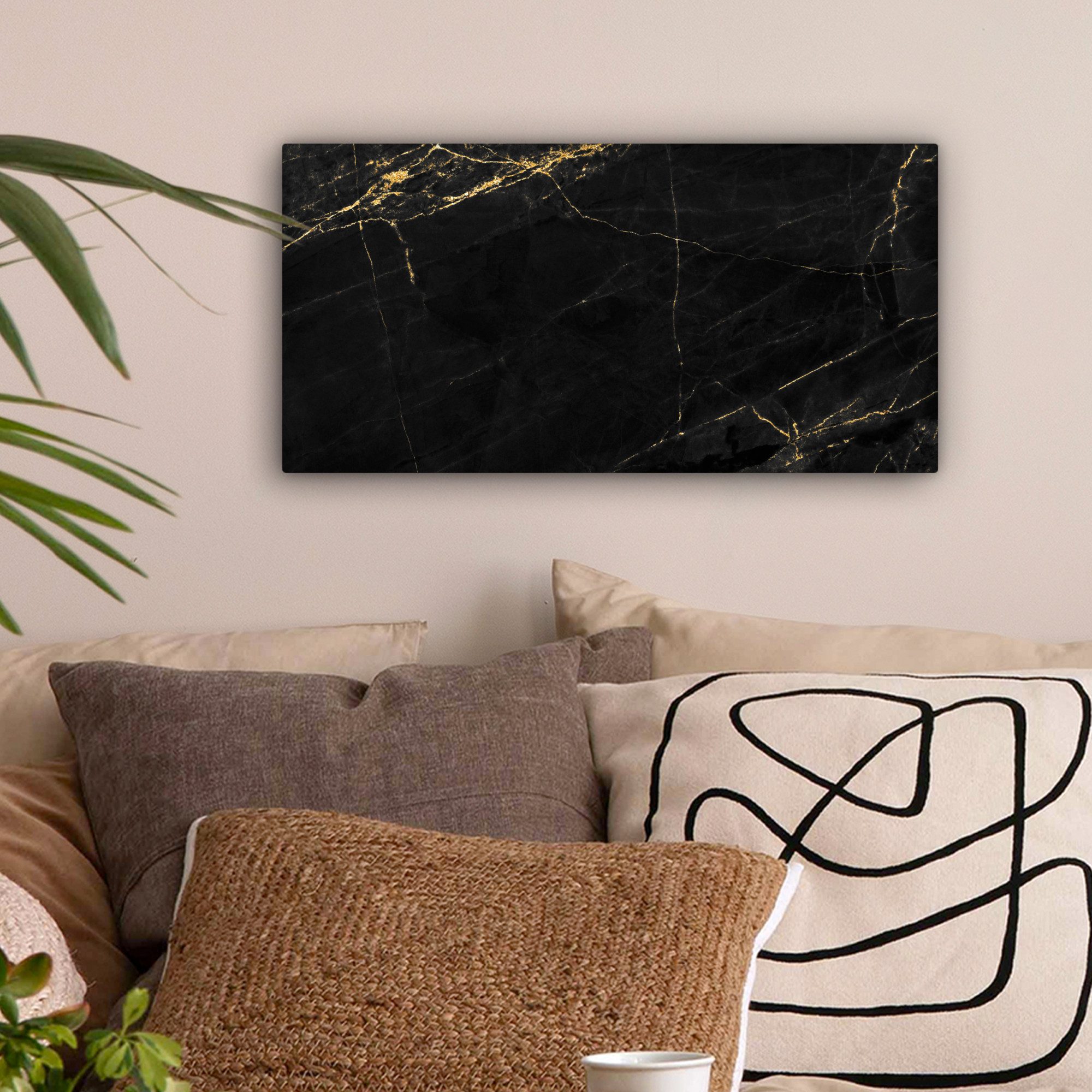 OneMillionCanvasses® Leinwandbild Panorama Marmoroptik - Luxus günstig online kaufen