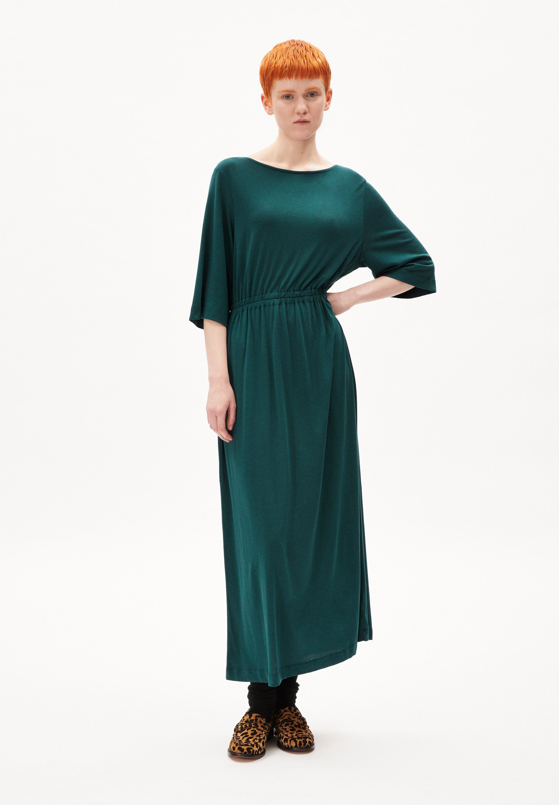 Armedangels Maxikleid ILWAA Damen (1-tlg) teal stone