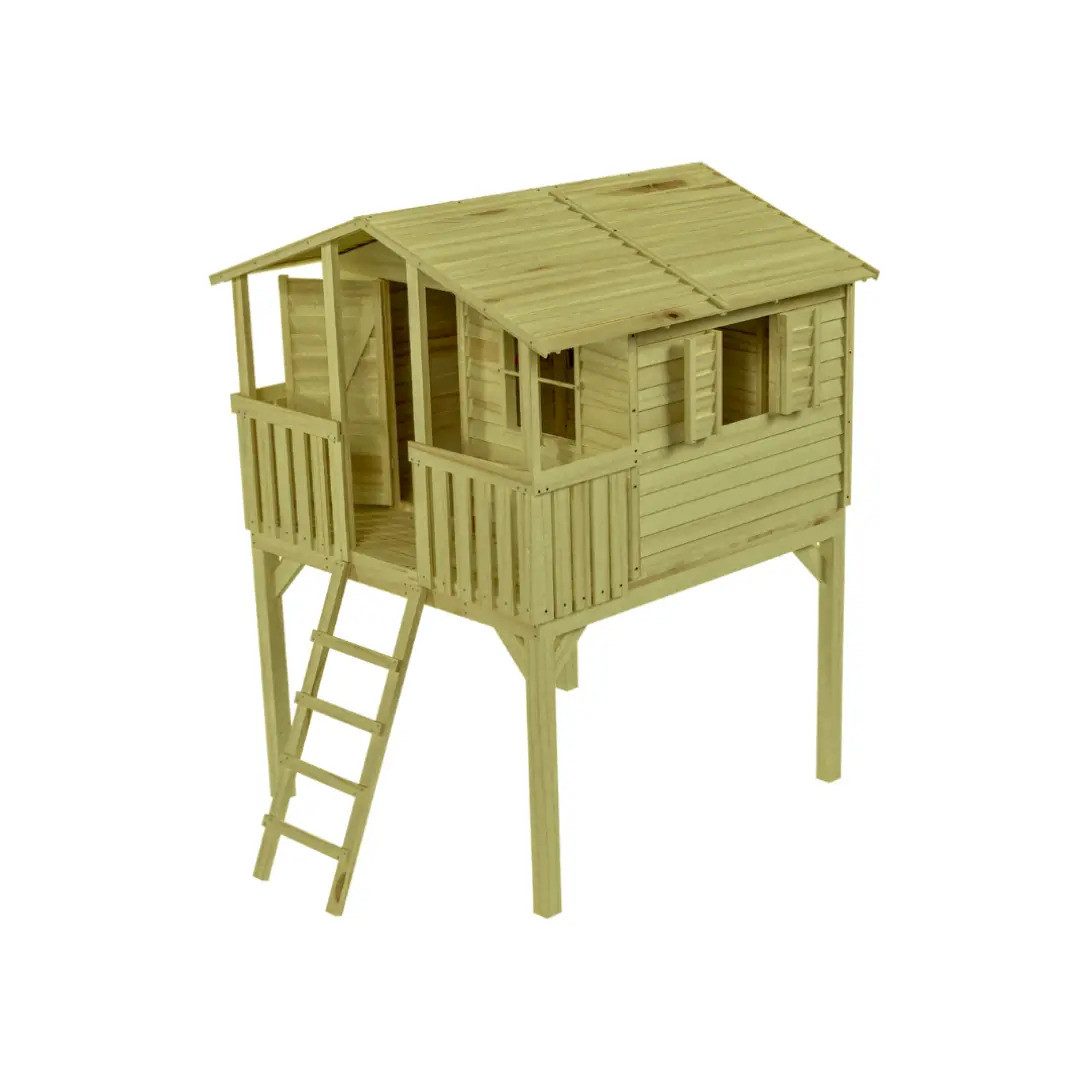 Mega-Holz Spielturm Stelzenhaus LEON - 2,16 x 2,25 Meter - SMART