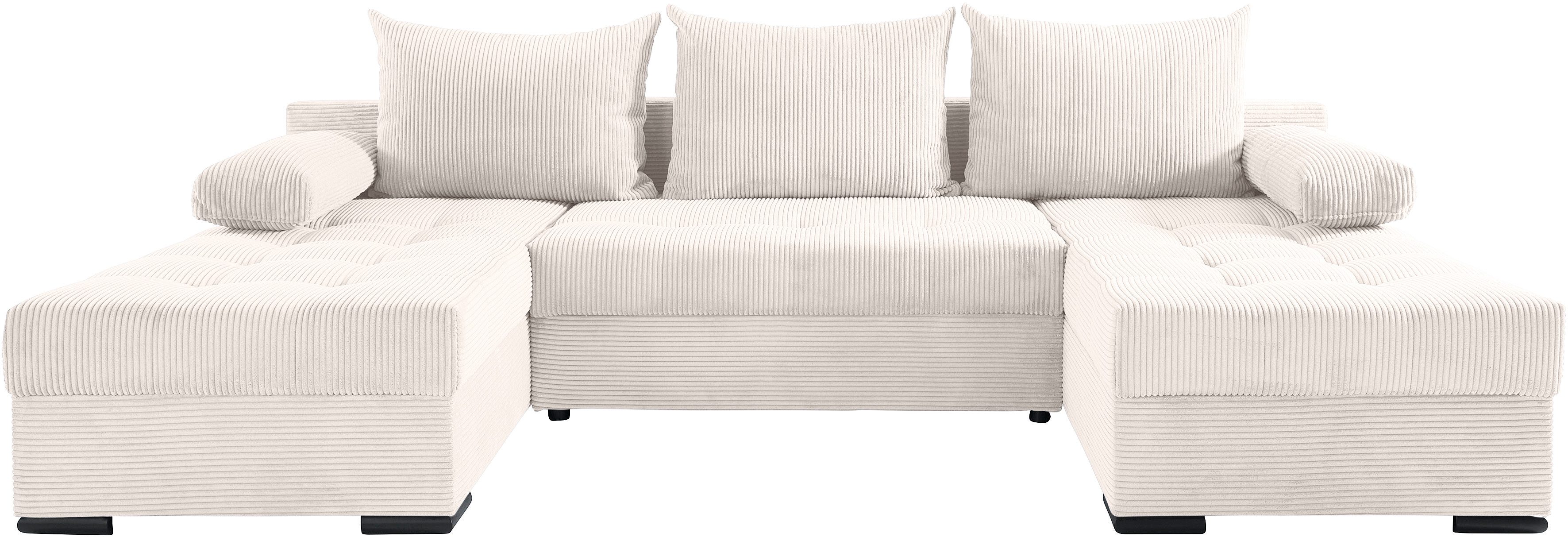 COLLECTION AB Wohnlandschaft Josy U-Form, B: 269 cm, mit Bettfunktion & Bet günstig online kaufen